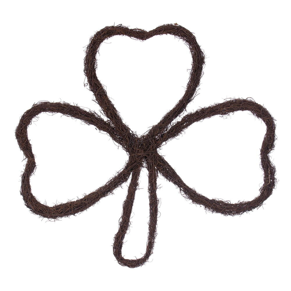 24”H x 24”W Shamrock Outline Twig Wreath