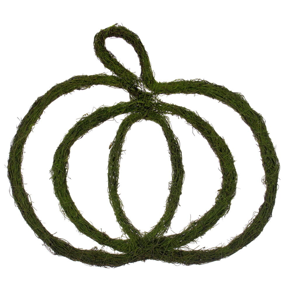24”Hx24”W Pumpkin Outl Mossy Twig Wreath