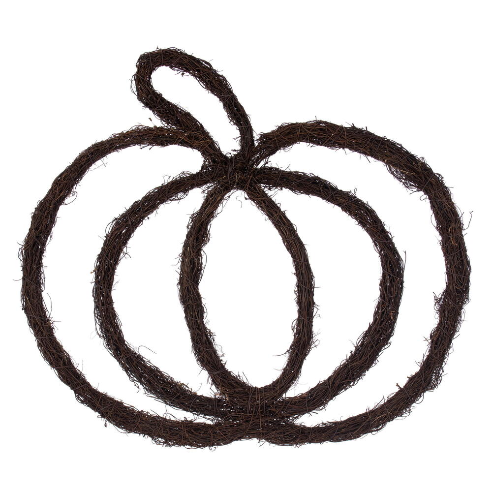 24”H x 24”W Pumpkin Outline Twig Wreath