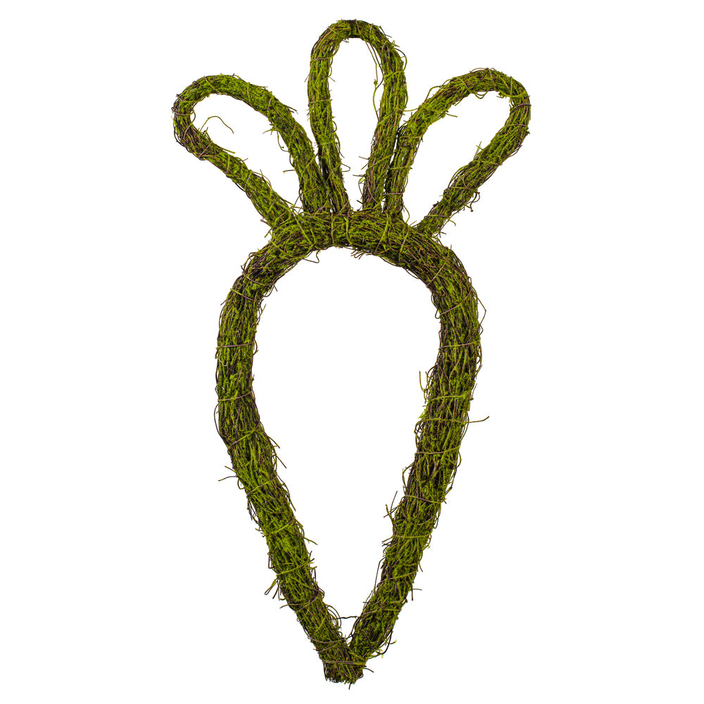 23”Hx12”W Carrot Outln Mossy Twig Wreath