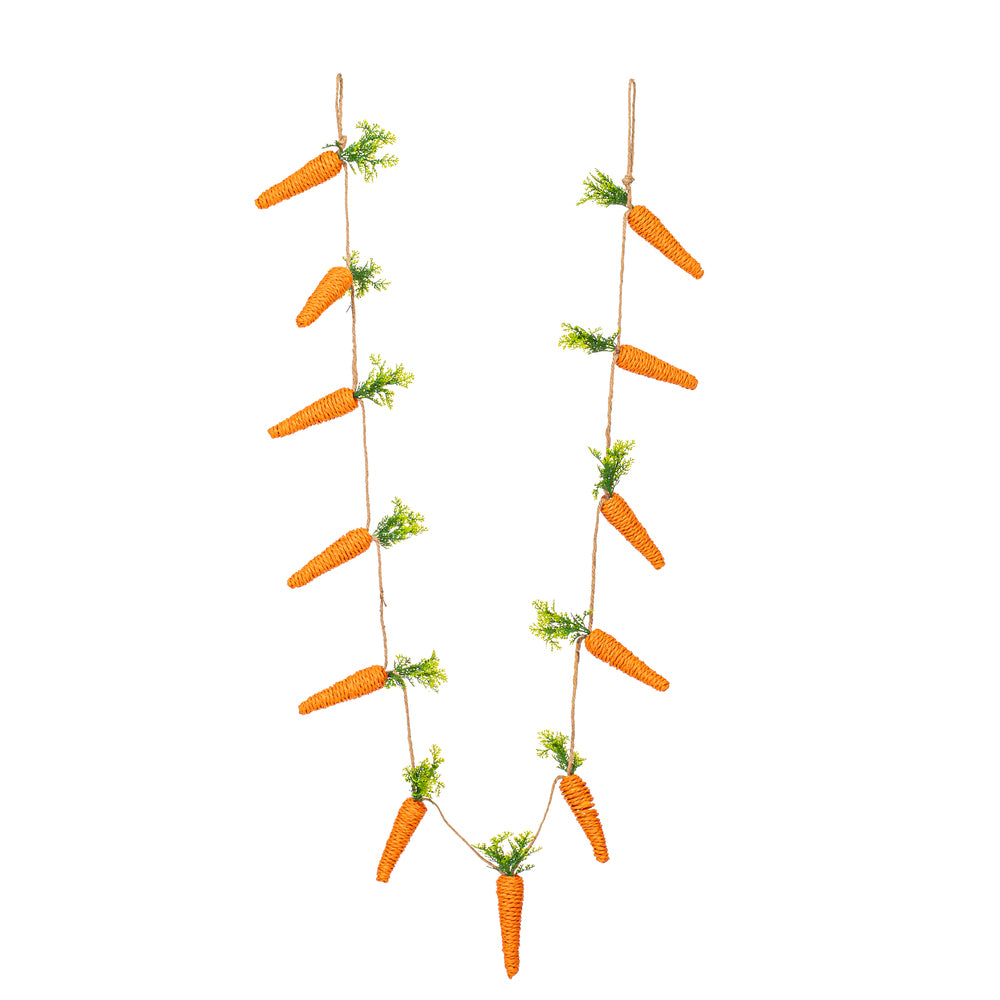 6ft Artificial 12 Pc Carrot Jute