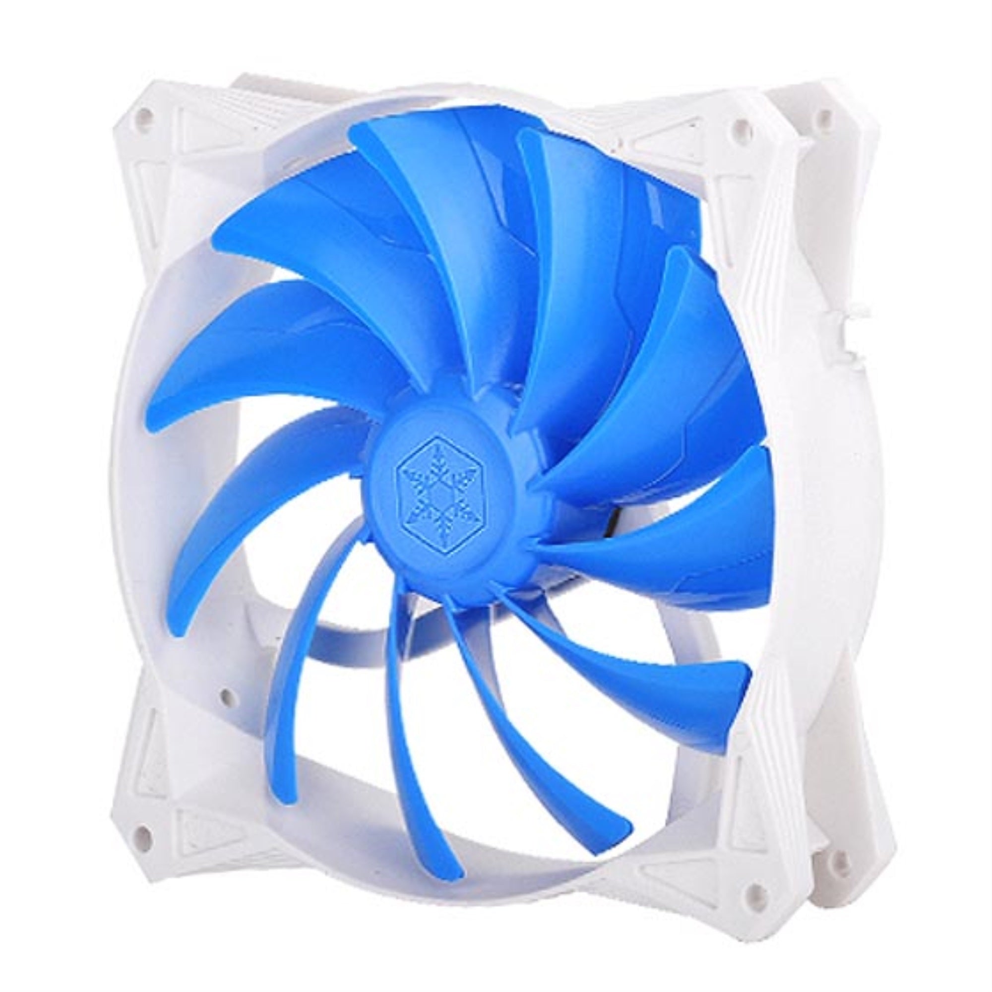 120X120X25Mm /  Mixed Blue Blade Design With White Frame / 4Pin Fan With Pwm/ Pcf Bearing