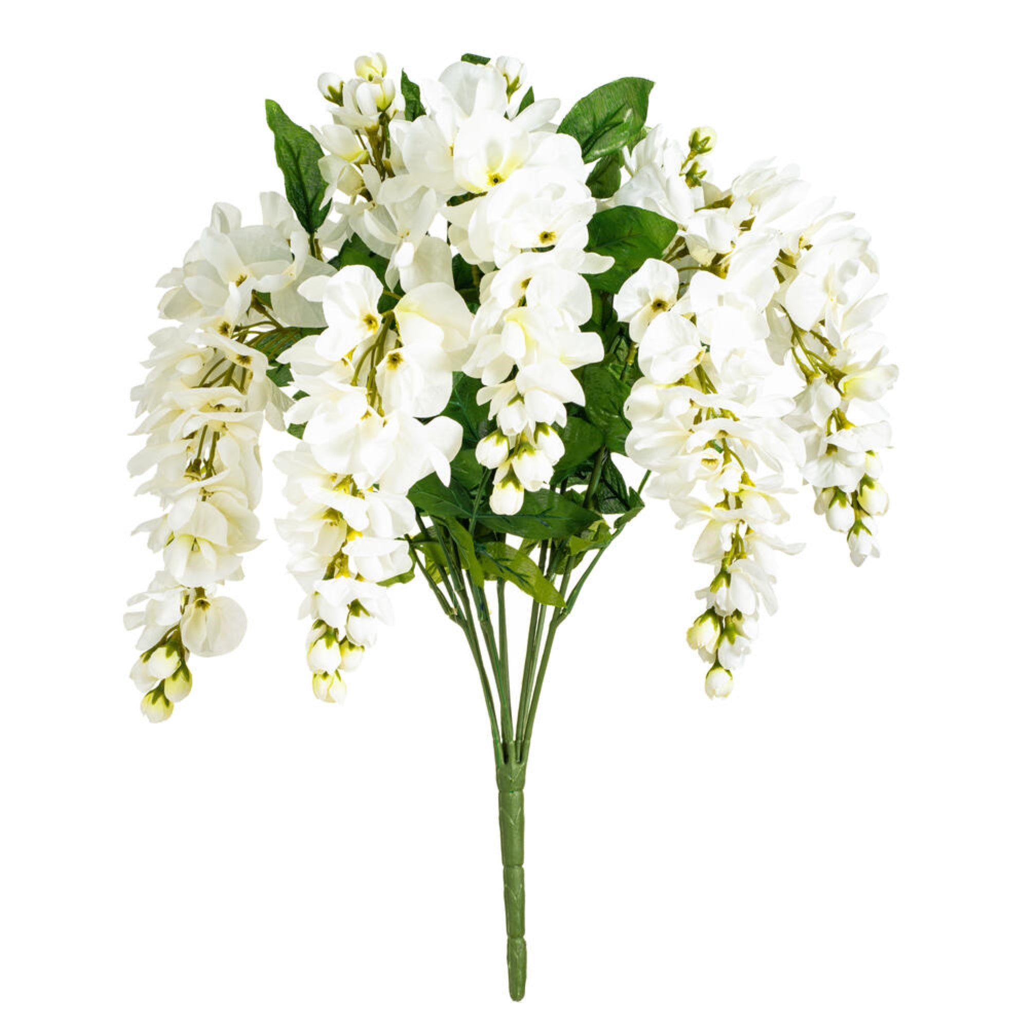 Vickerman 19 ″ Artificial White Wisteria Bush.