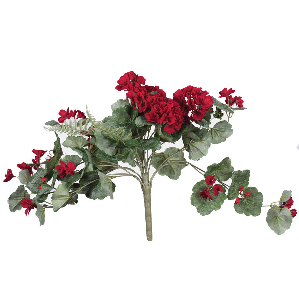 Vickerman 22″  Geranium Hanging Bush-Red - FQ172801