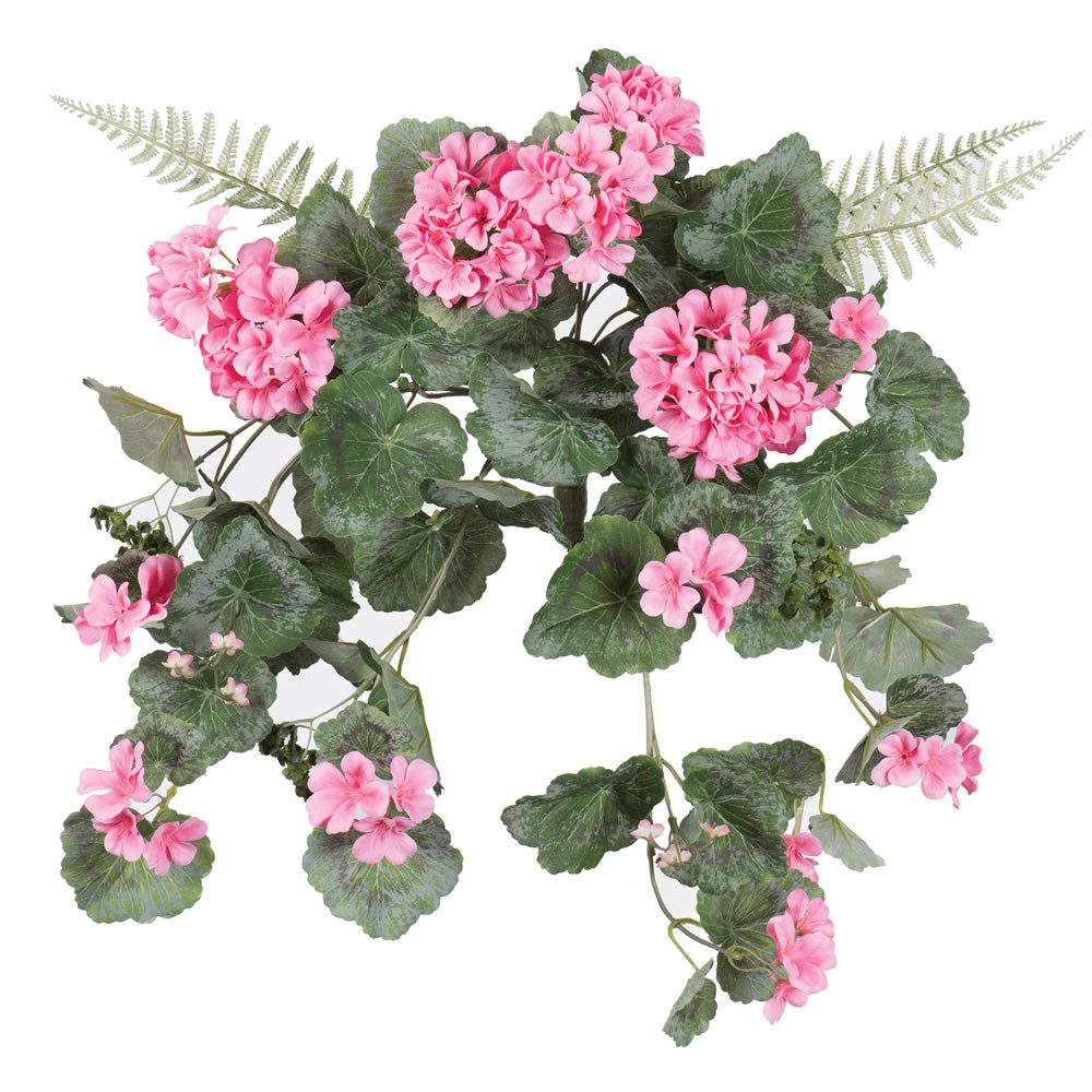 Vickerman 22″  Geranium Hanging Bush-Coral - FQ172803