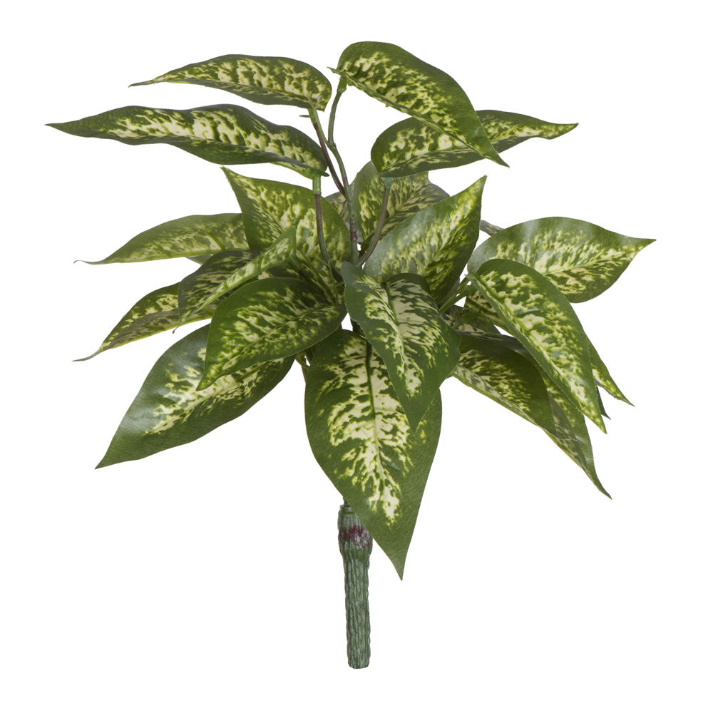 Vickerman 11” Green Dieffenbachia Bush 3/Pk - FQ181601