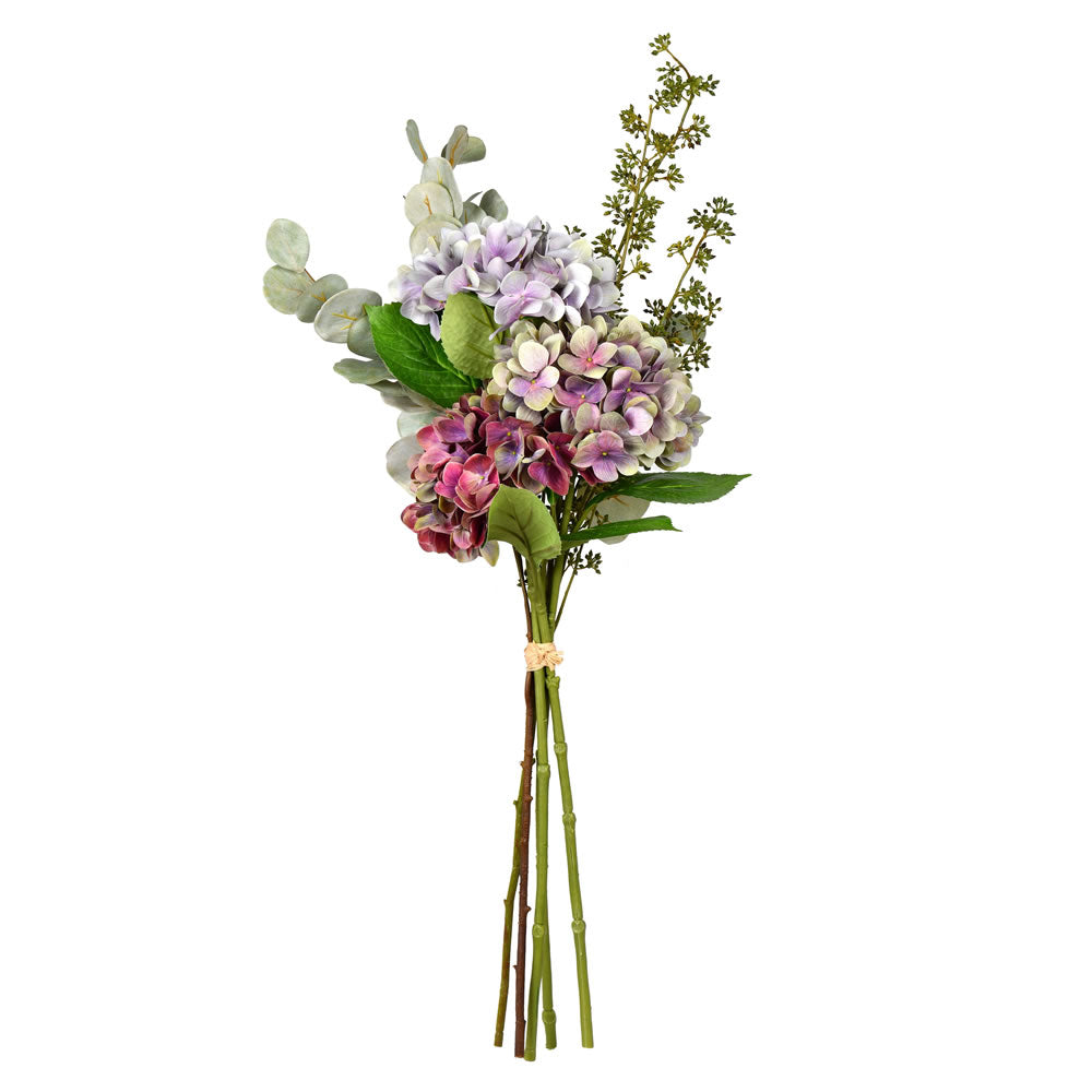 Vickerman 36” Gray Lilac Hydrangea Bundle Bouquet - FQ190636