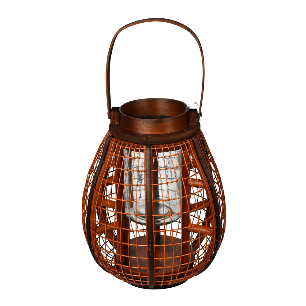 Vickerman 12” x 9” Iron Wire Lantern - FQ193612