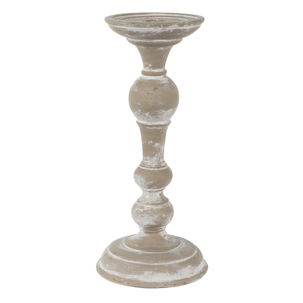 Vickerman 13” White Candlestick Polyresin - FQ197513