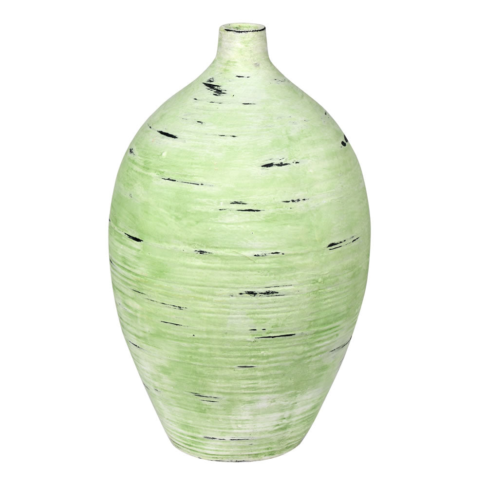 Vickerman 18” Mint Textured Stroke Vase - FQ197618