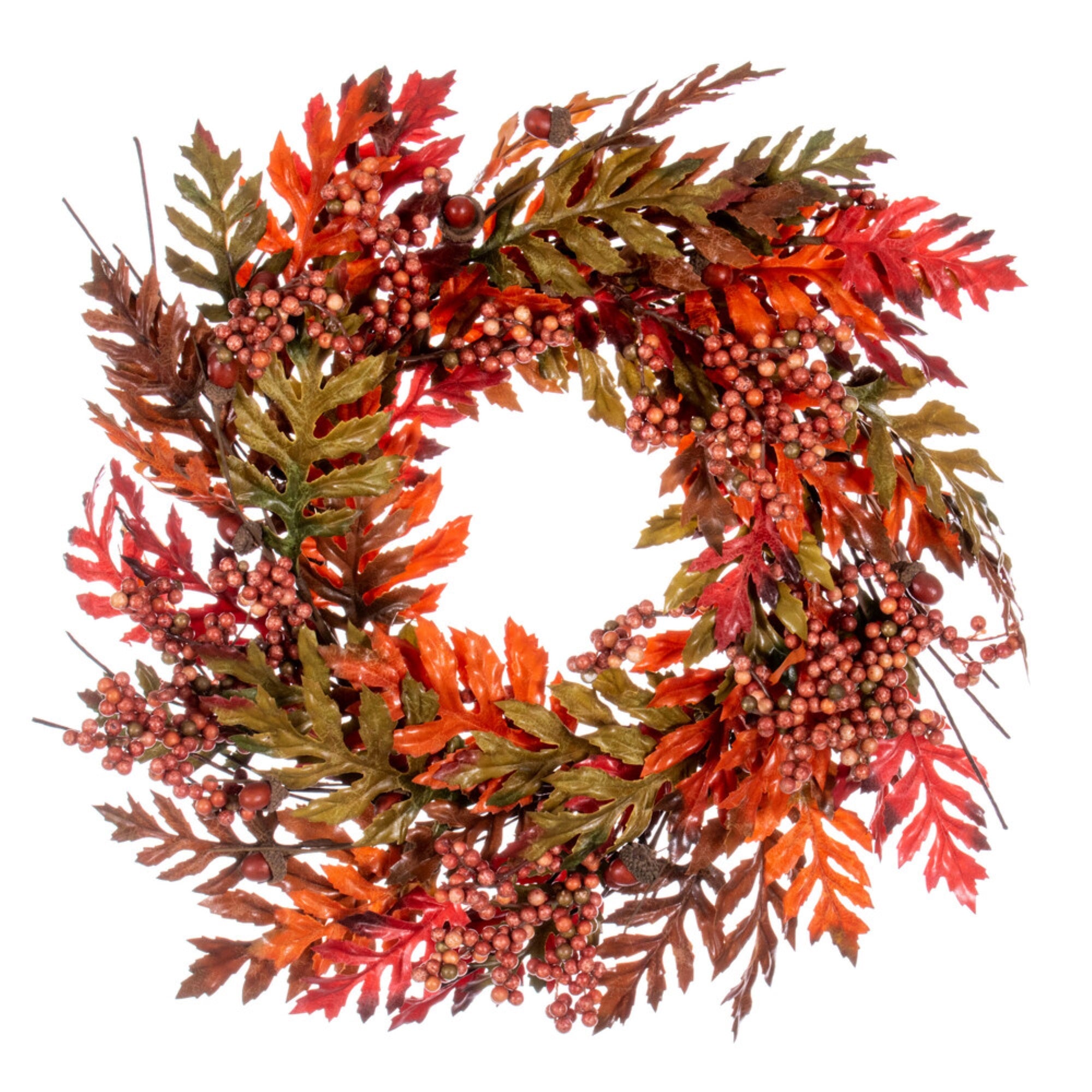 22” Oak Leaves/Acorn/Berry Wreath