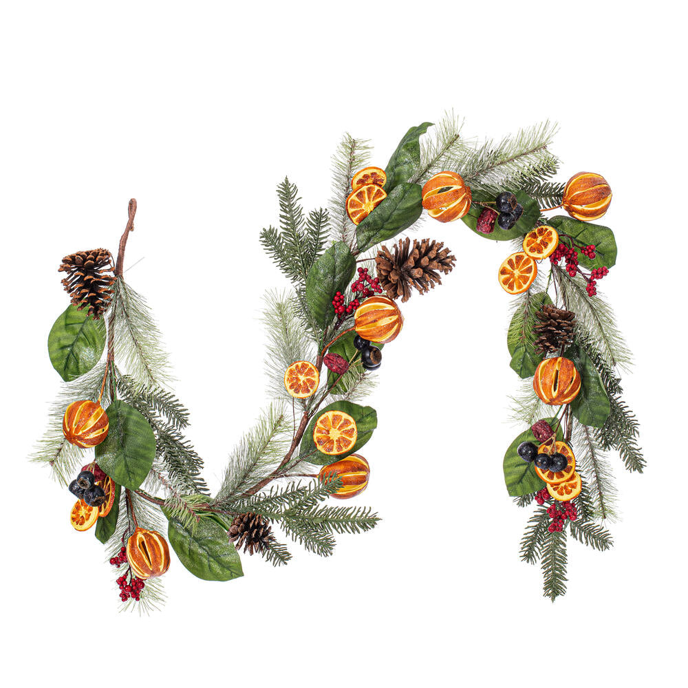 6' Green Mixed Pine Orange/Berry