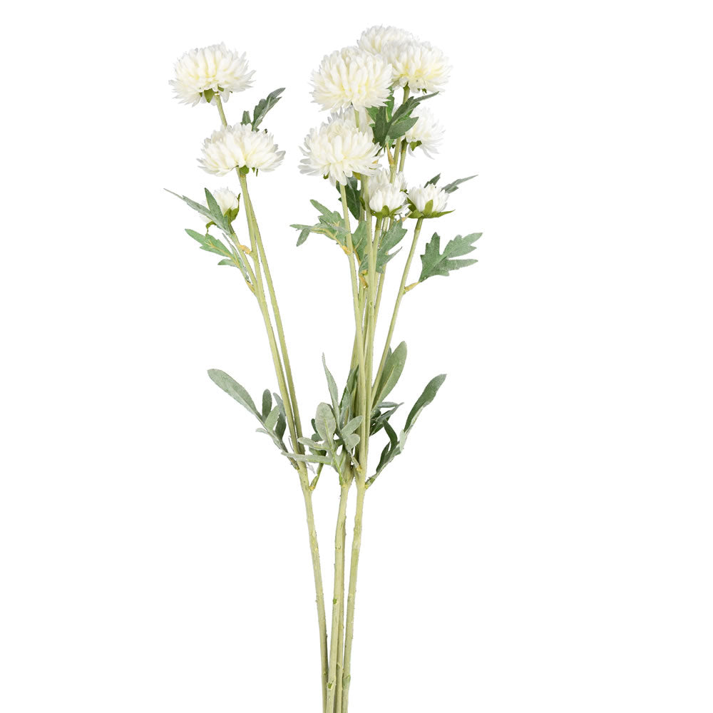 Vickerman 27” White Daisy Spray 4/pk - FR190101