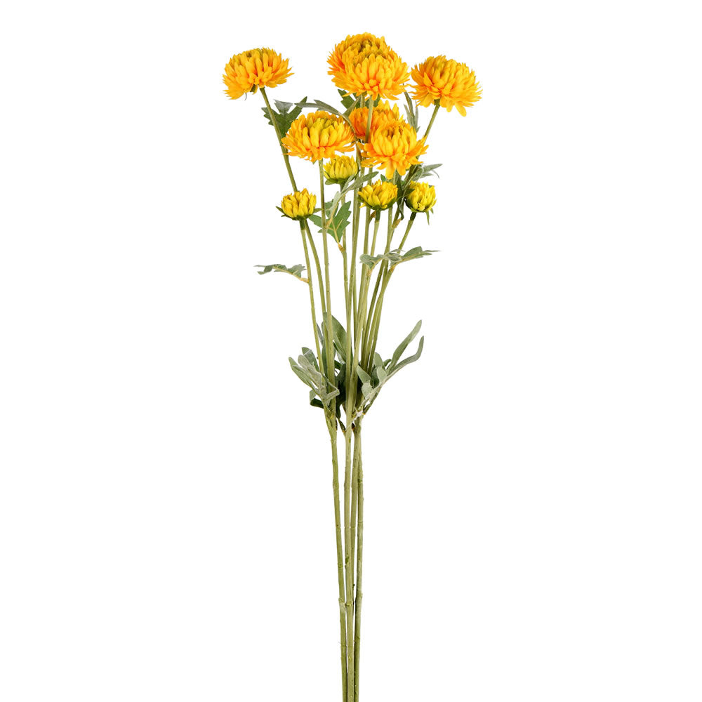 Vickerman 27” Yellow Daisy Spray 4/pk - FR190103