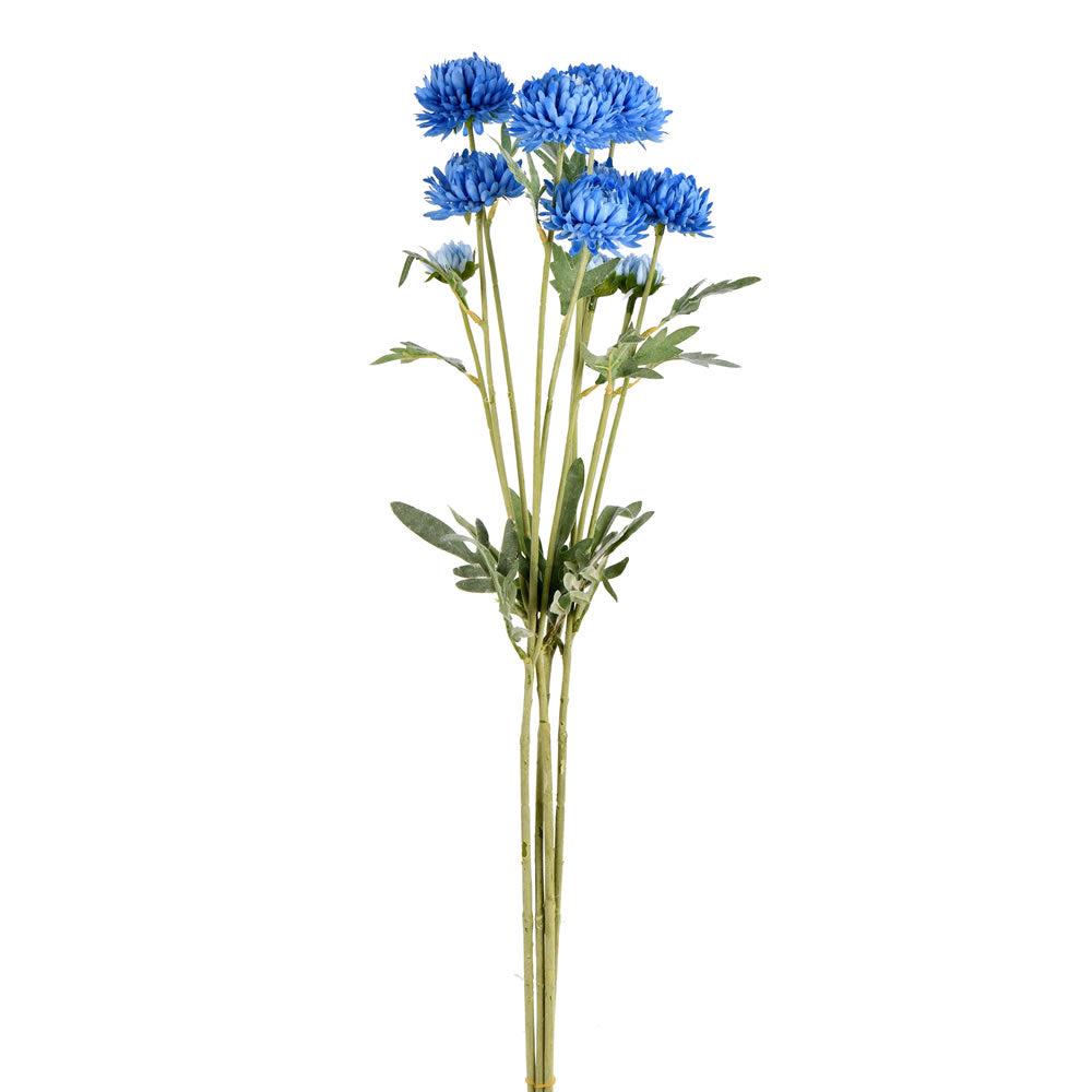 Vickerman 27” Blue Daisy Spray 4/pk - FR190104