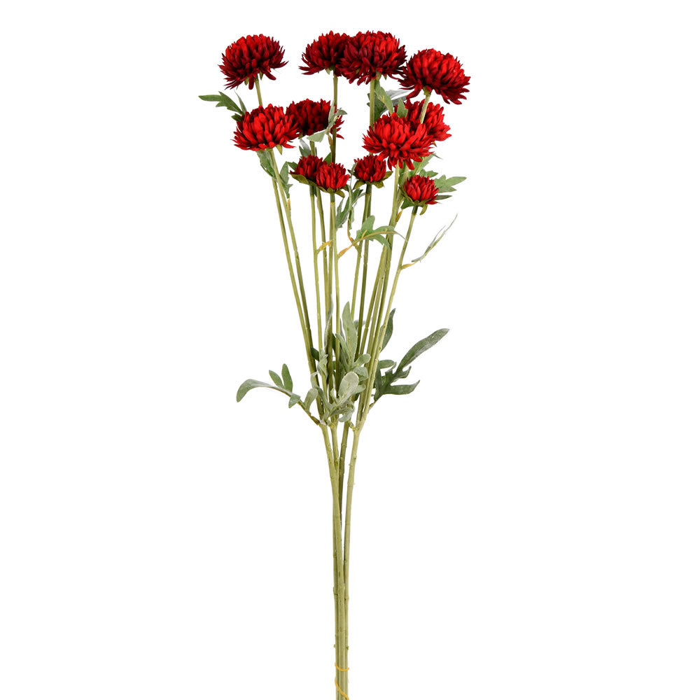 Vickerman 27” Red Daisy Spray 4/pk - FR190105