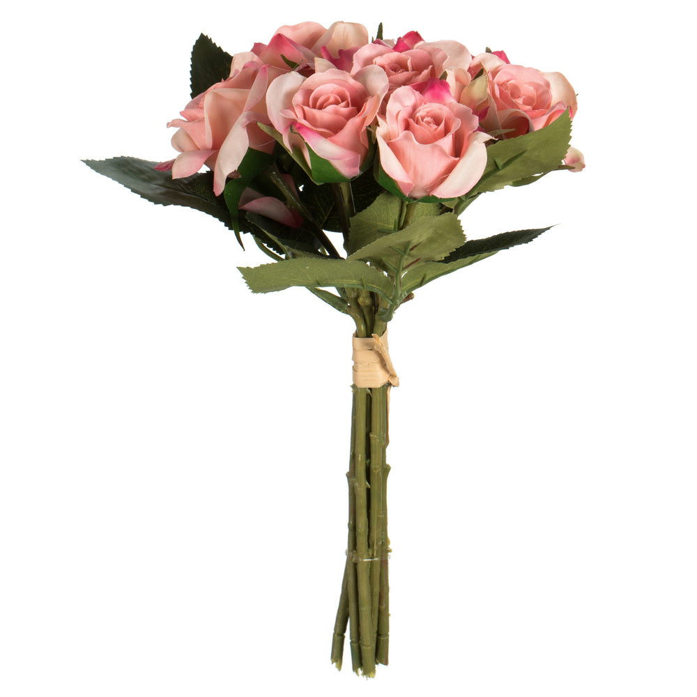 Vickerman 10” Pink Rose Bundle 3/pk - FR190902