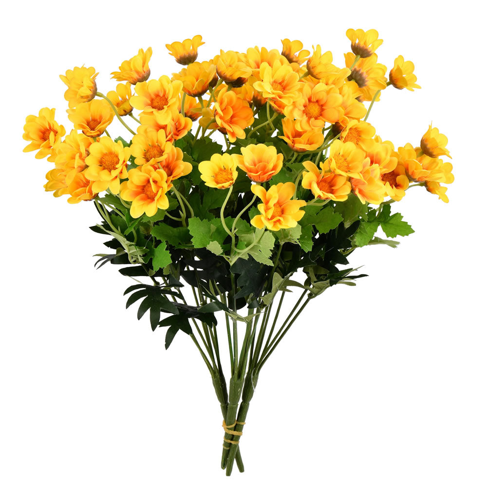 Vickerman 14.5” Yellow Wild Daisy Bush 3/pk - FR191078