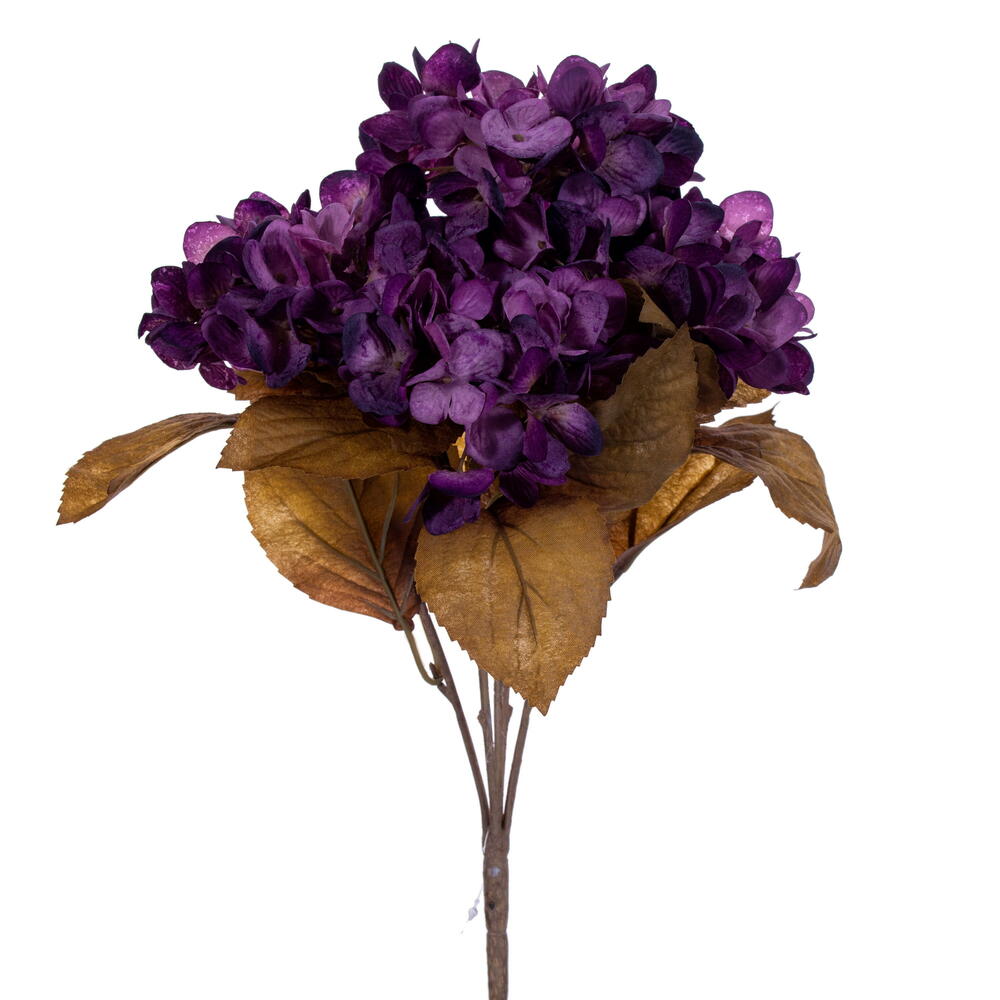 16.5” Dark Purple Hydrangea Bush 2/Bag