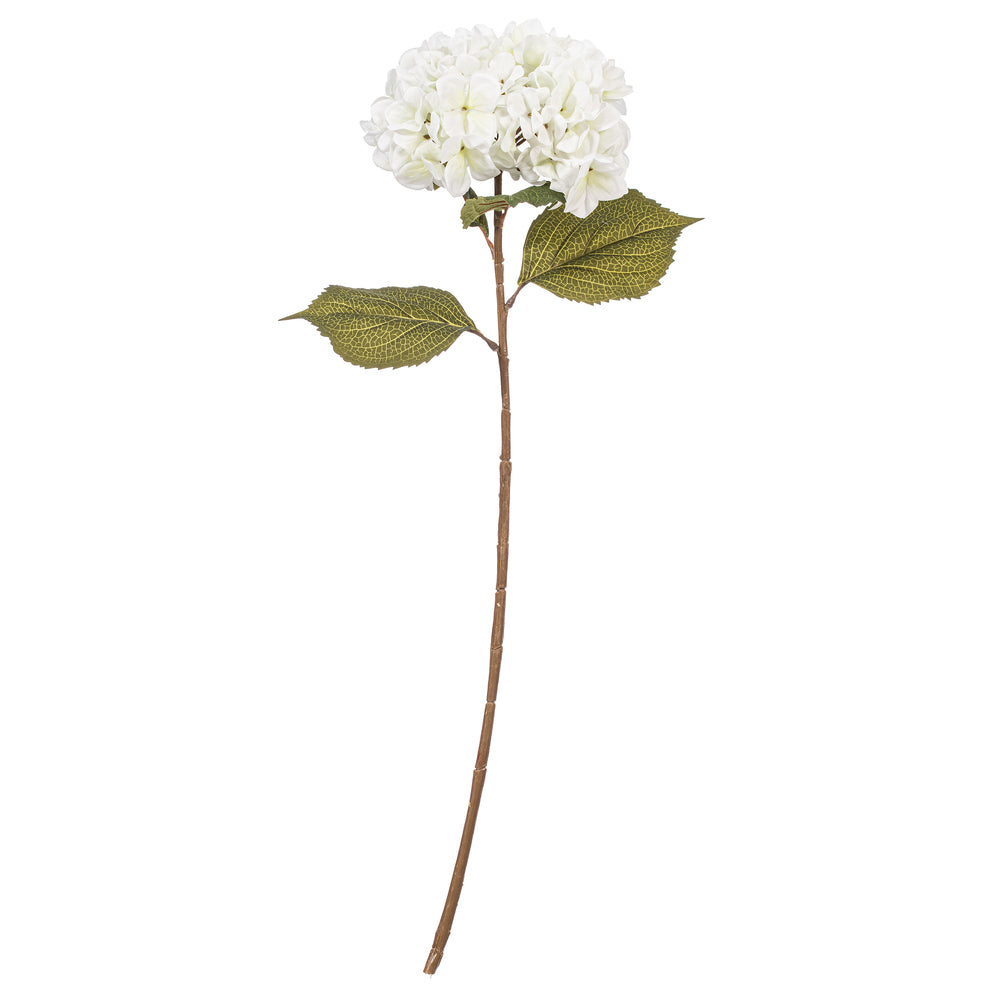 32.5” x 9” White Hydrangea Stem 3/Bag