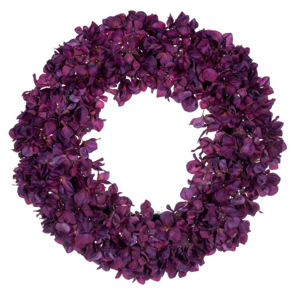 20” Real Touch Burgundy Hydrangea Wreath