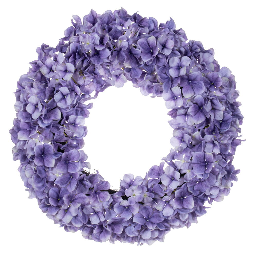 20″ Real Touch Purple Hydrangea Wreath
