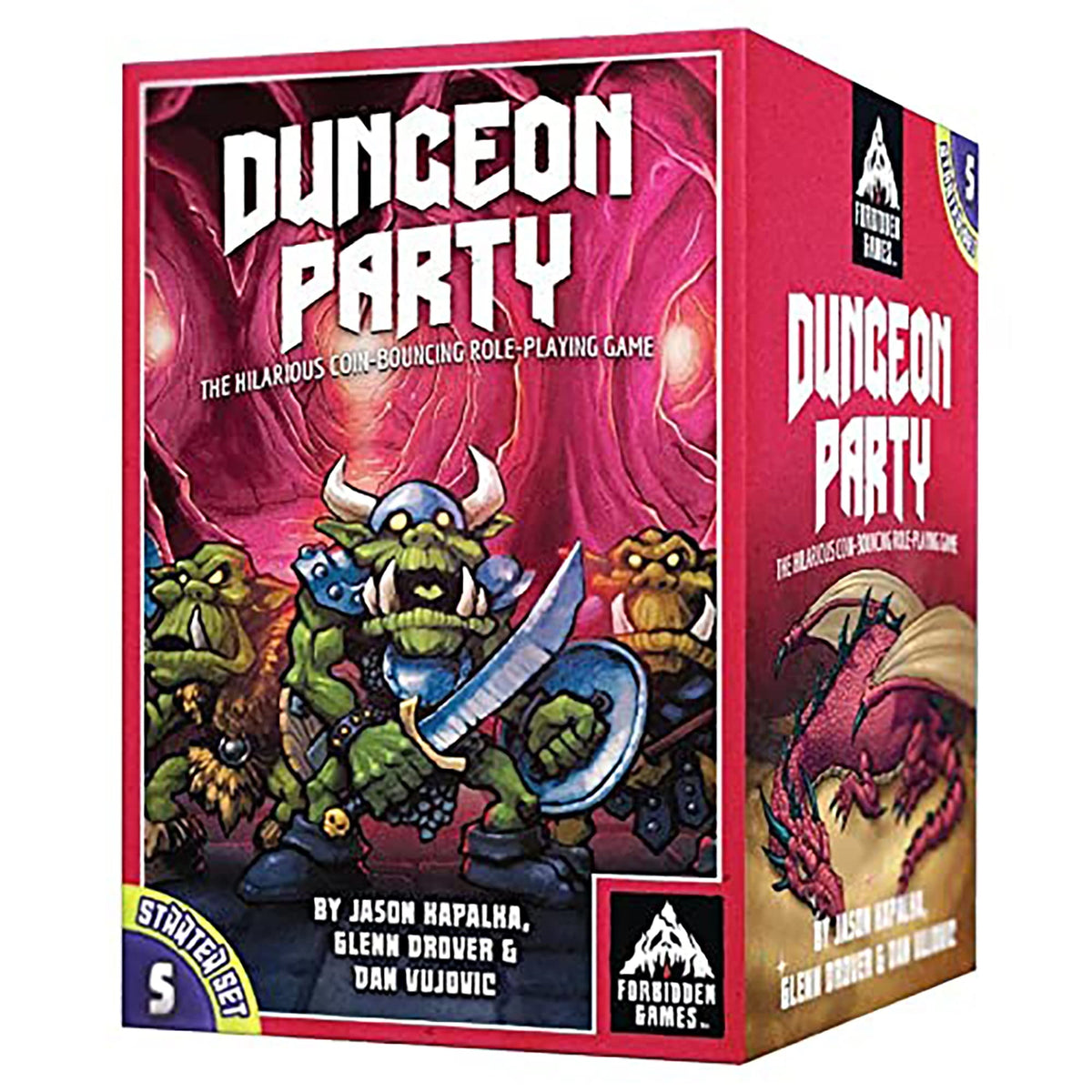 Forbidden Games: Dungeon Party - Starter Pack, Coin Bouncing Role-Playing Card Game, Party Game, Ages 10+, 1-6 Players, 30-90 Min