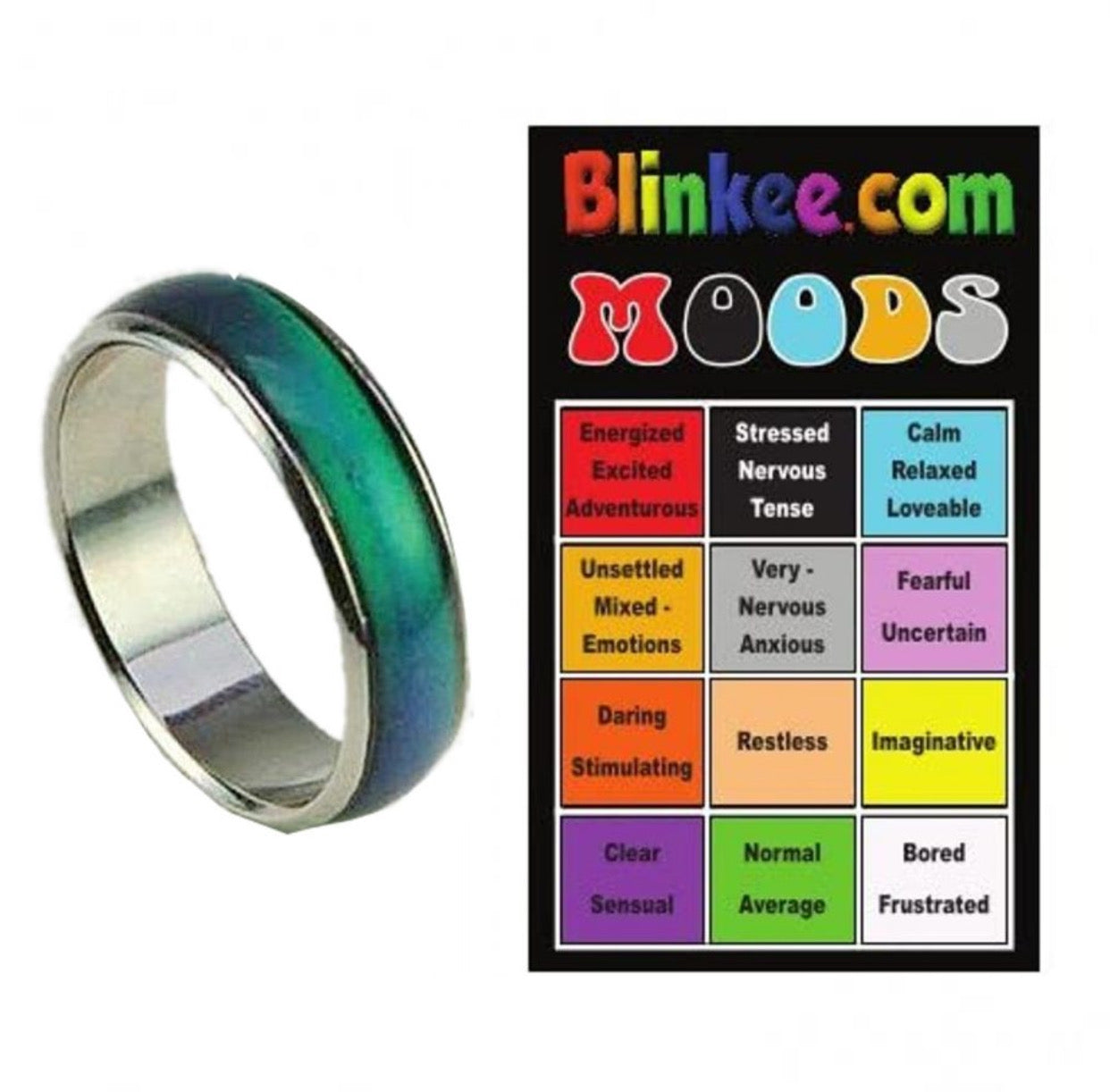 Free Mood Ring with Mood Ring Color Chart
