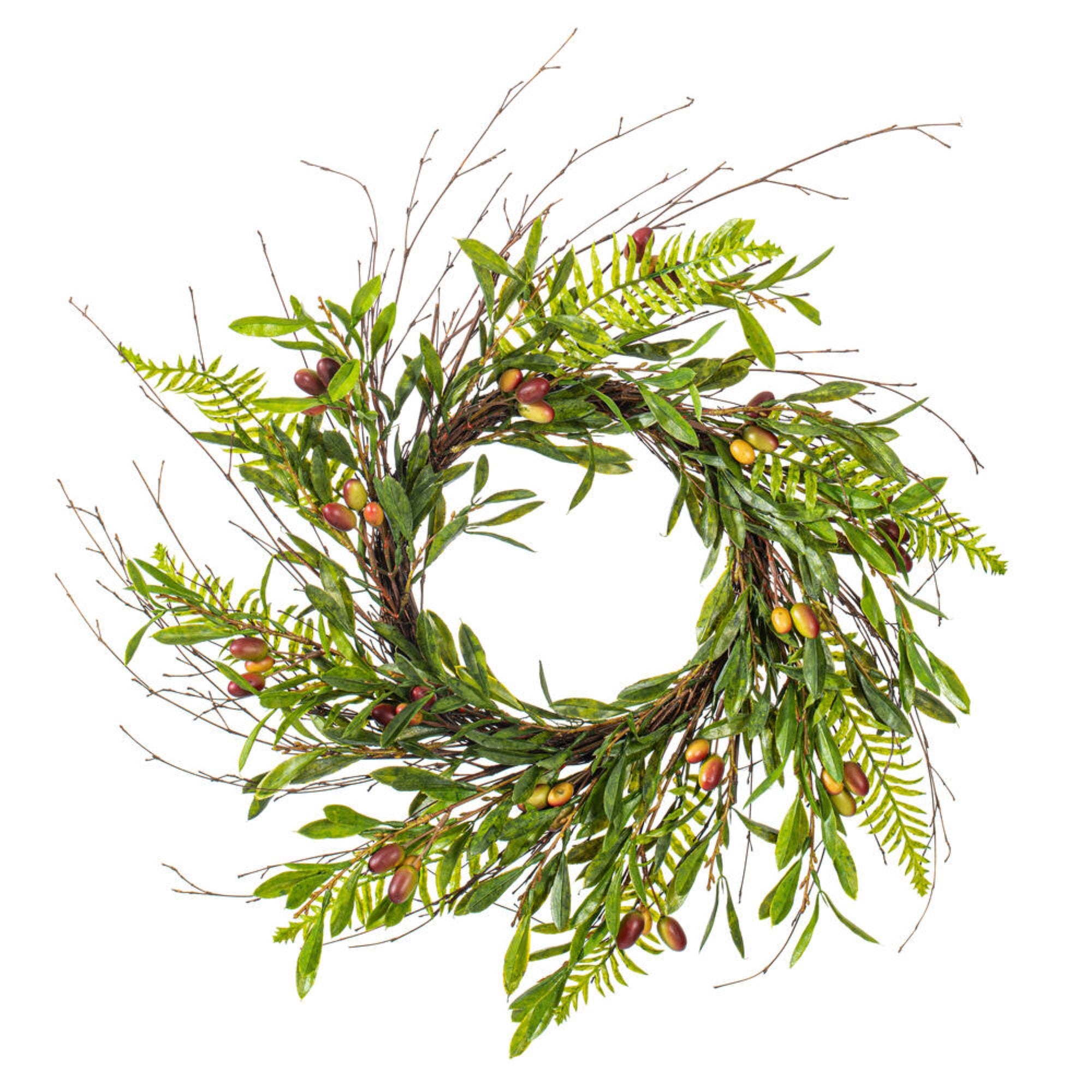 22″ Green Olive Wreath
