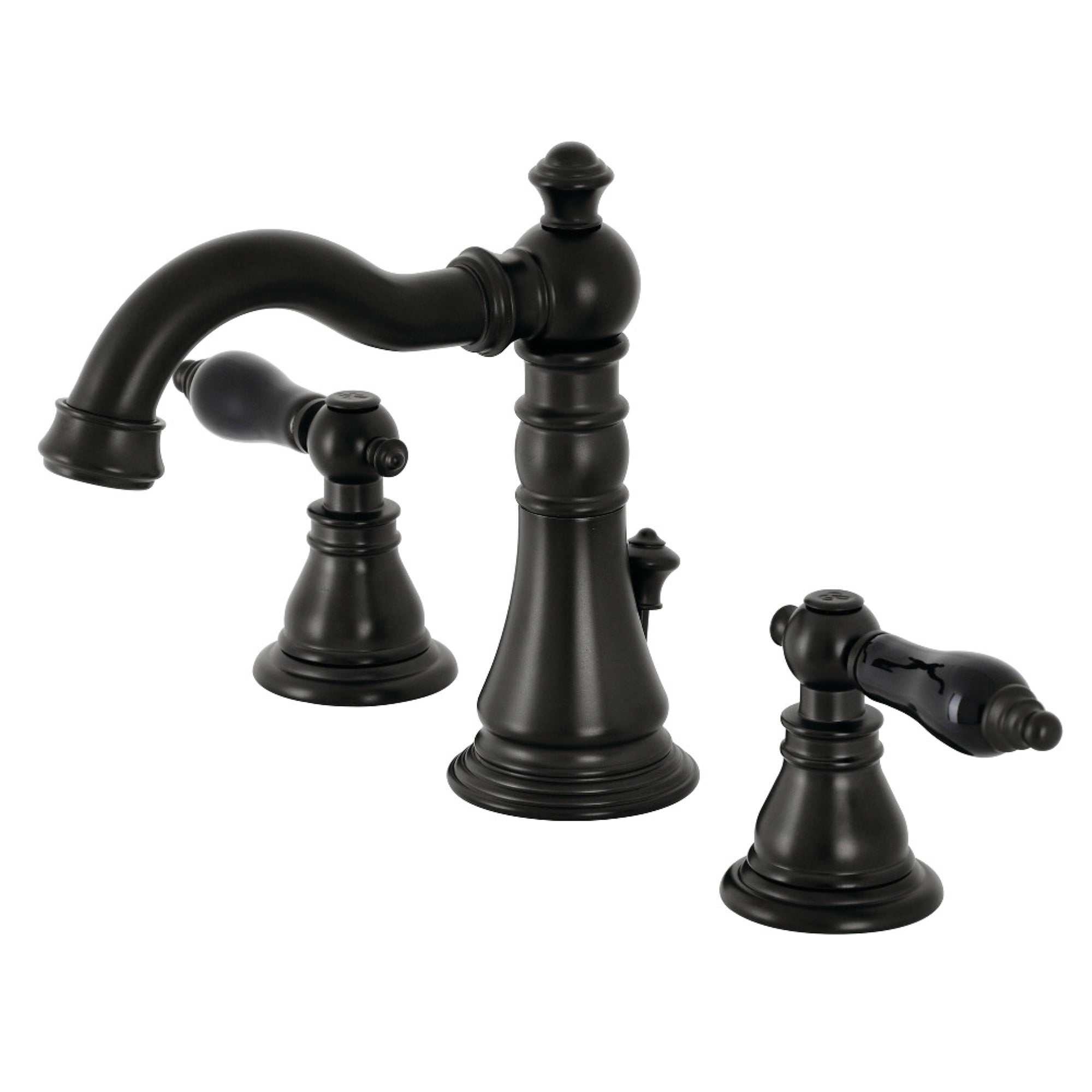Fauceture Fsc1970Akl Duchess Widespread Bathroom Faucet With Retail Pop-Up, Matte Black