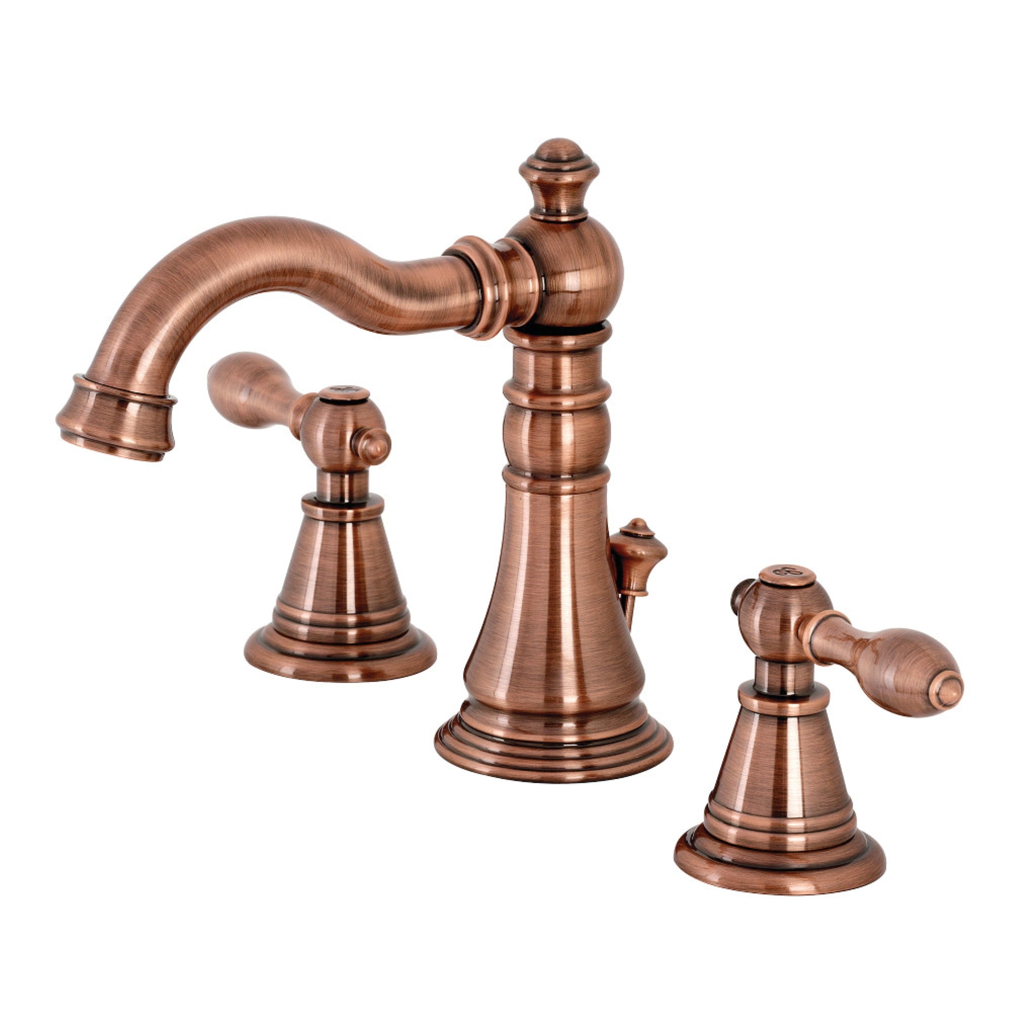 Fauceture Fsc197Alac English Classic Widespread Bathroom Faucet, Antique Copper