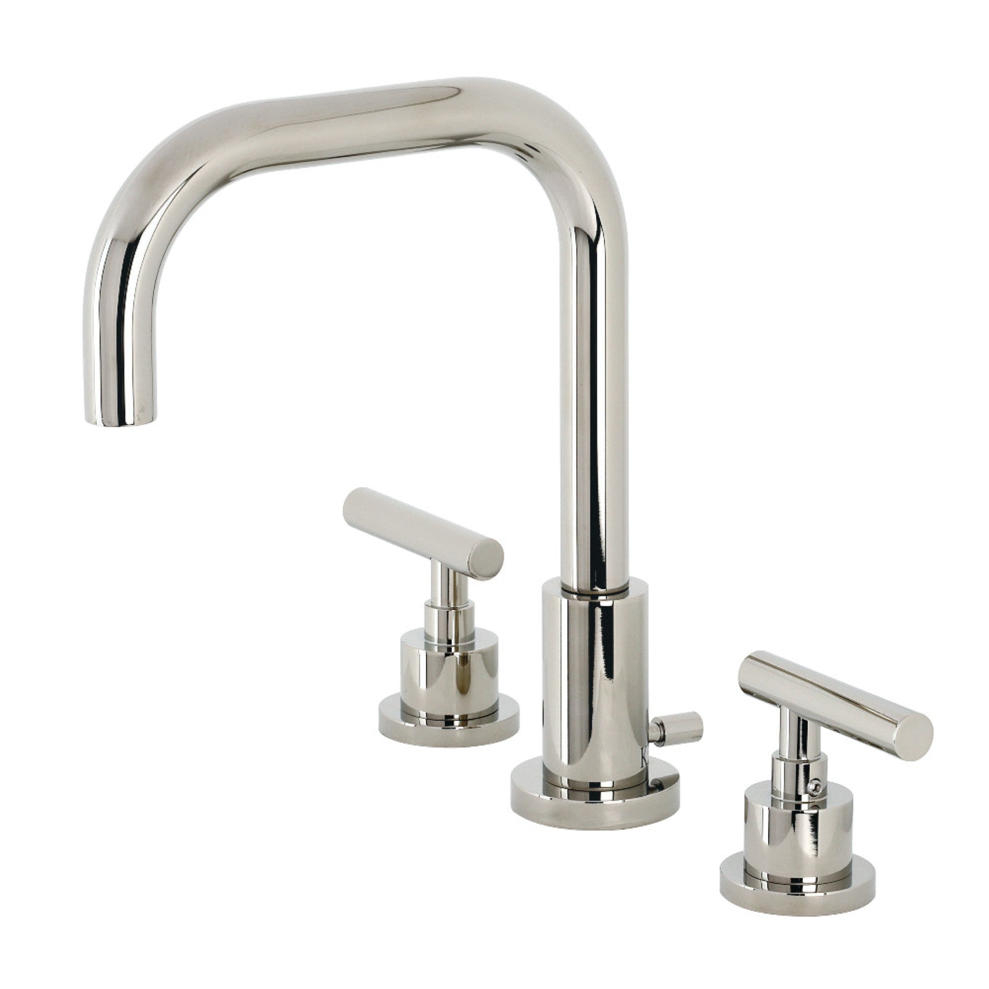 Kingston Brass Fsc8939Cml Manhattan Widespread Bathroom Faucet With Brass Pop-Up, Polished Nickel