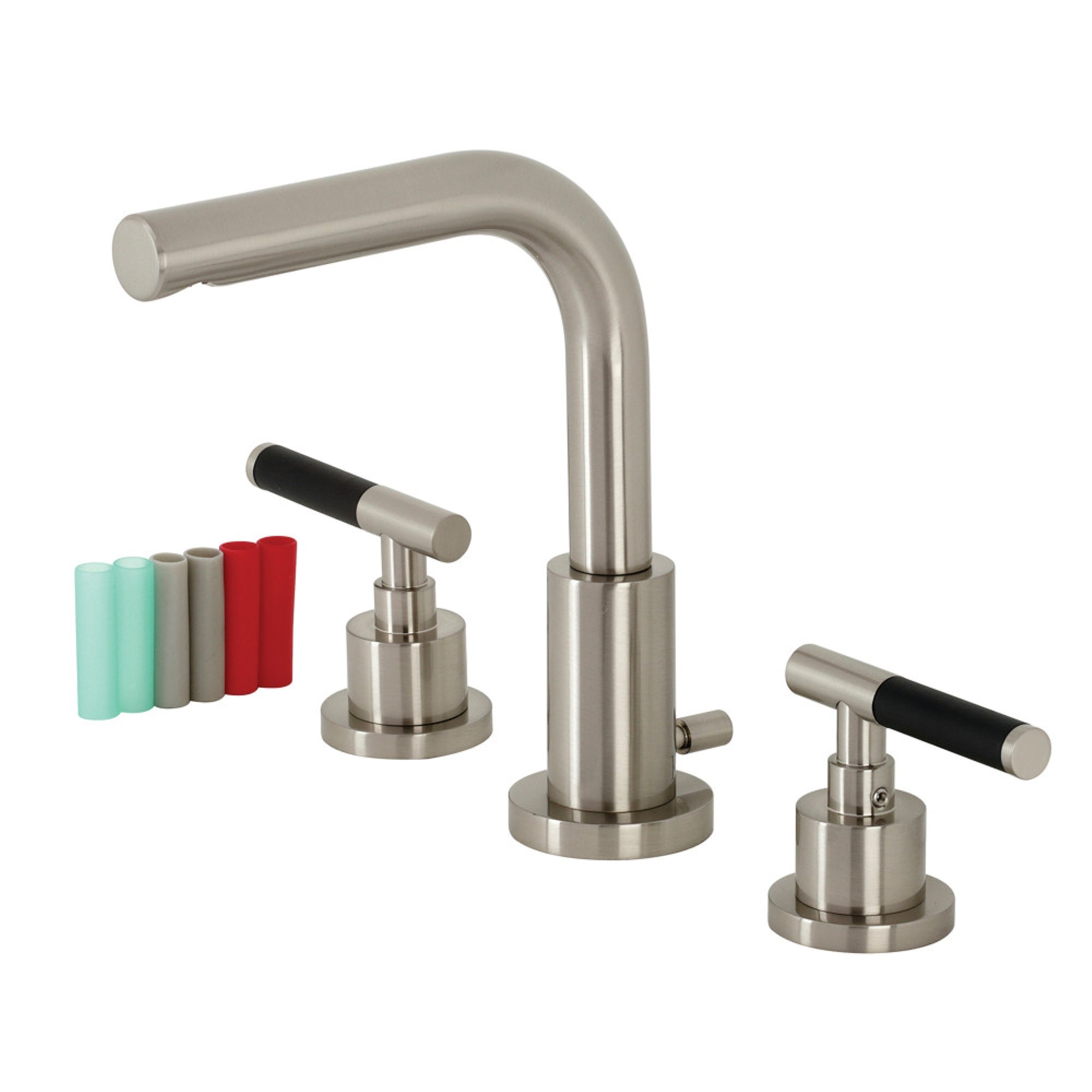Fauceture Fsc8958Ckl Kaiser Widespread Bathroom Faucet With Brass Pop-Up, Brushed Nickel