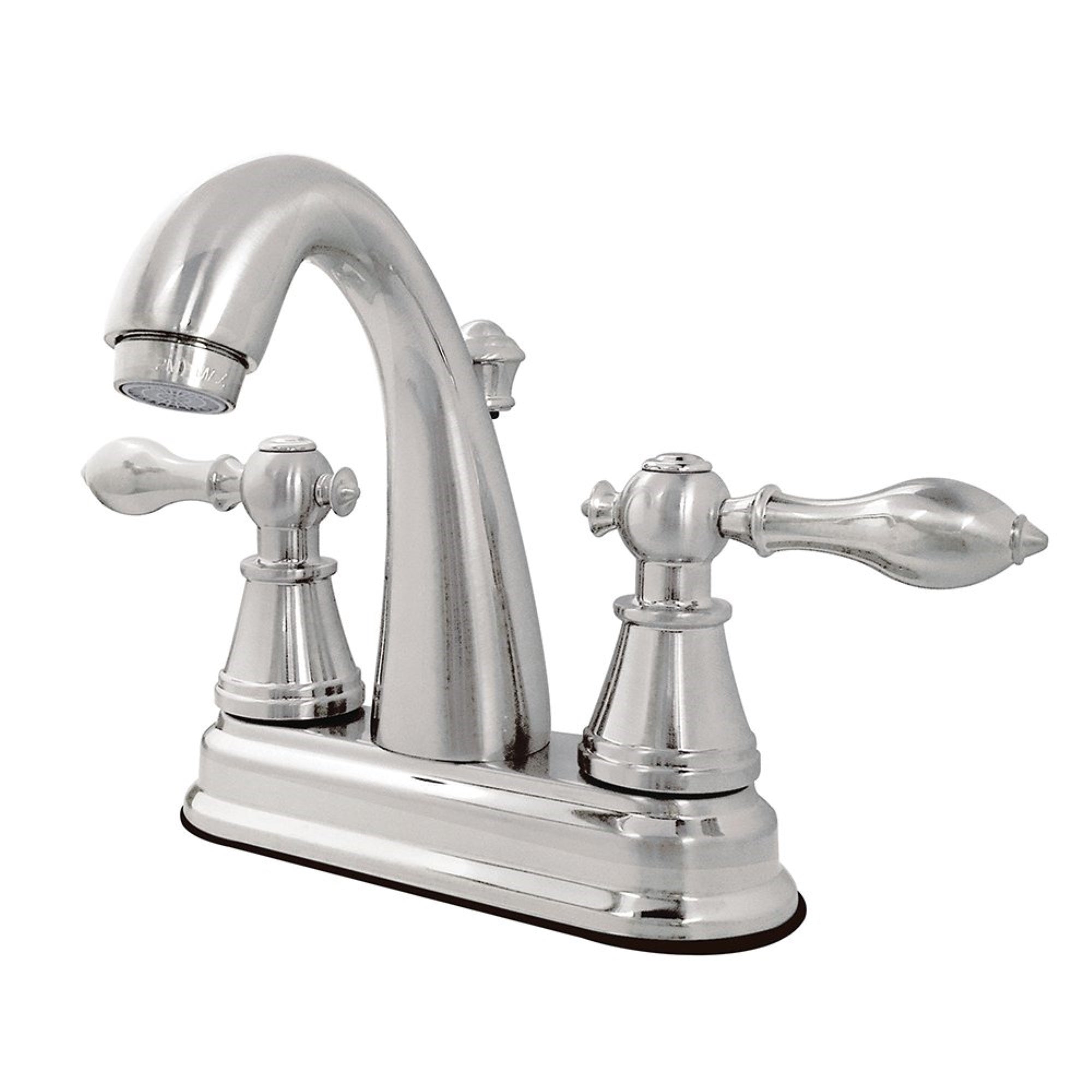Fauceture Fsy7618Al English Classic 4 In. Centerset Bathroom Faucet With Retail Pop-Up, Brushed Nickel