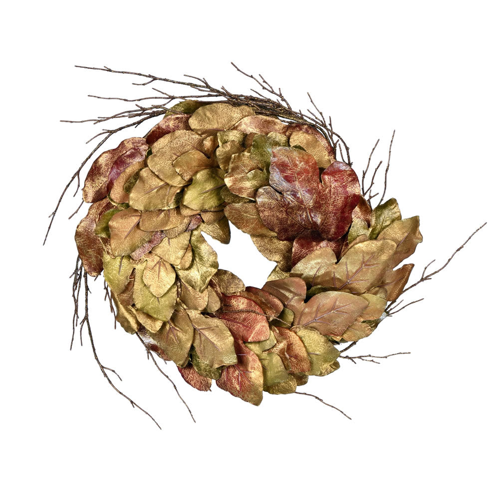 Vickerman 33” Brown Maple Wreath - FT191133