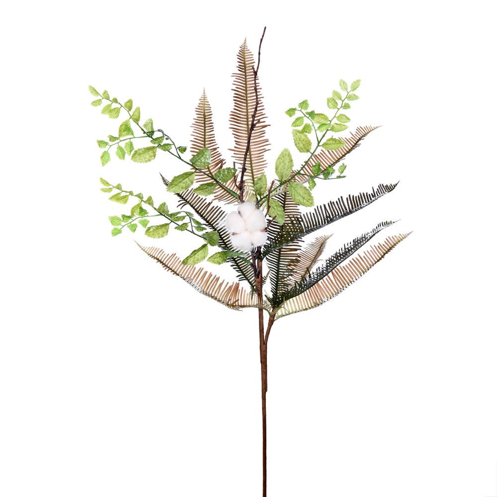 Vickerman 31” Green Fern Cotton Spray 2/pk - FT191302