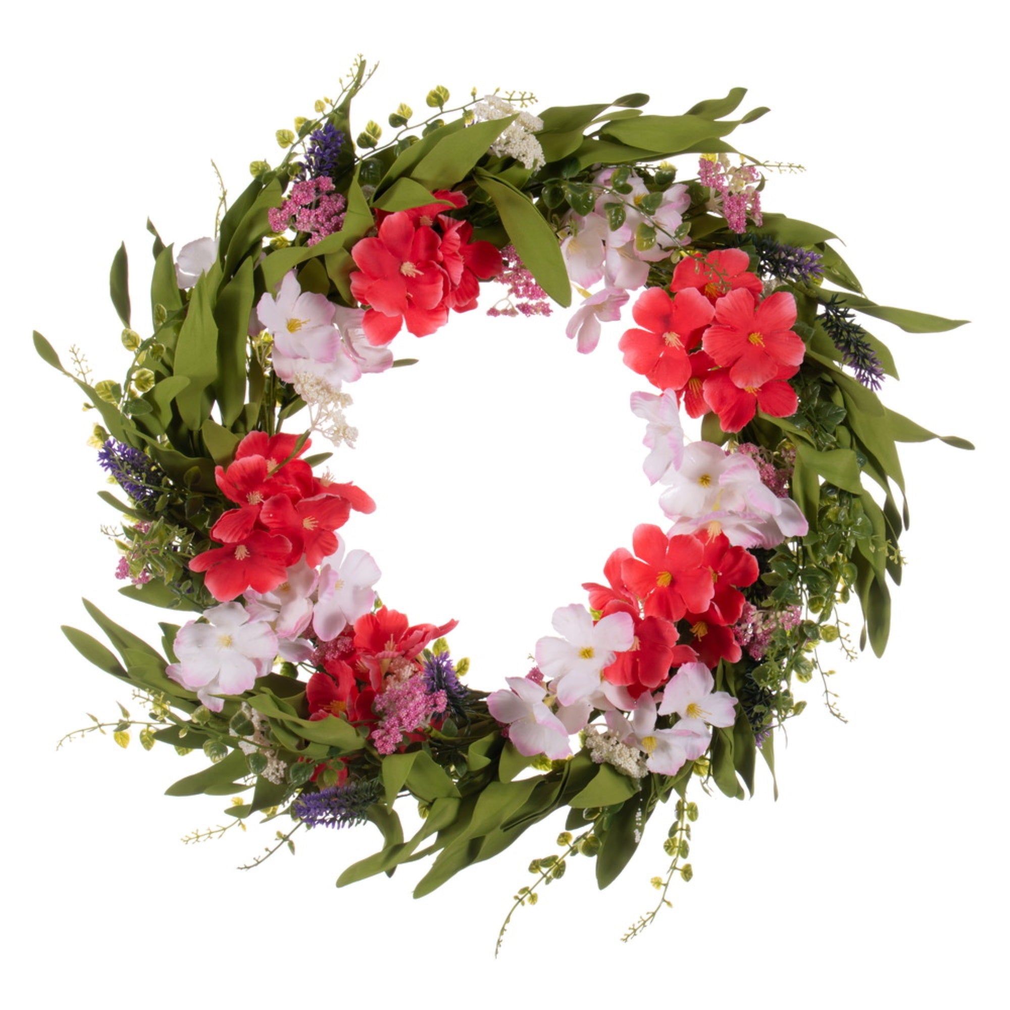 22″ Pink Fall Floral Wreath