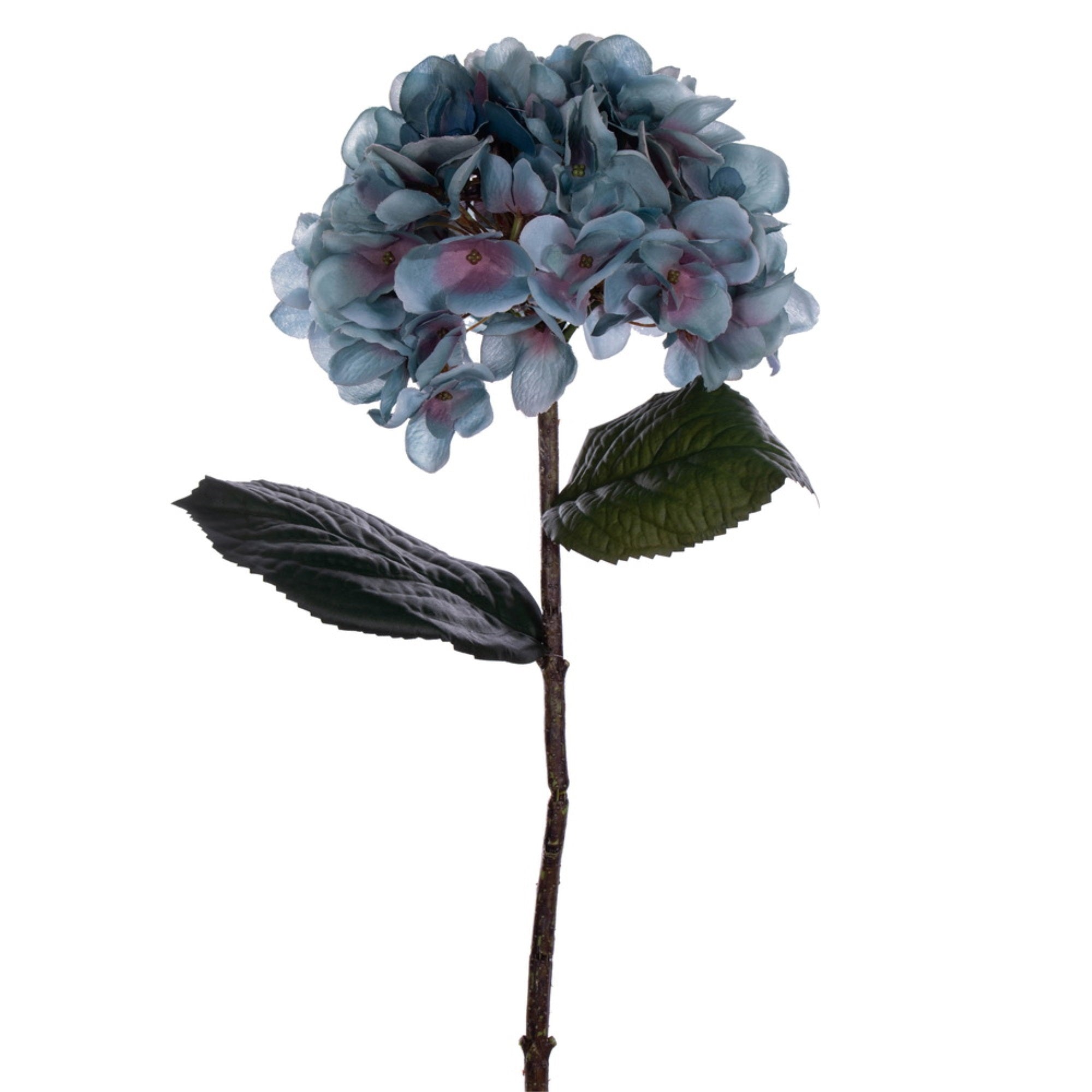 Vickerman 19” Blue Hydrangea Spray 2/Bag. Includes 2 pieces per bag.