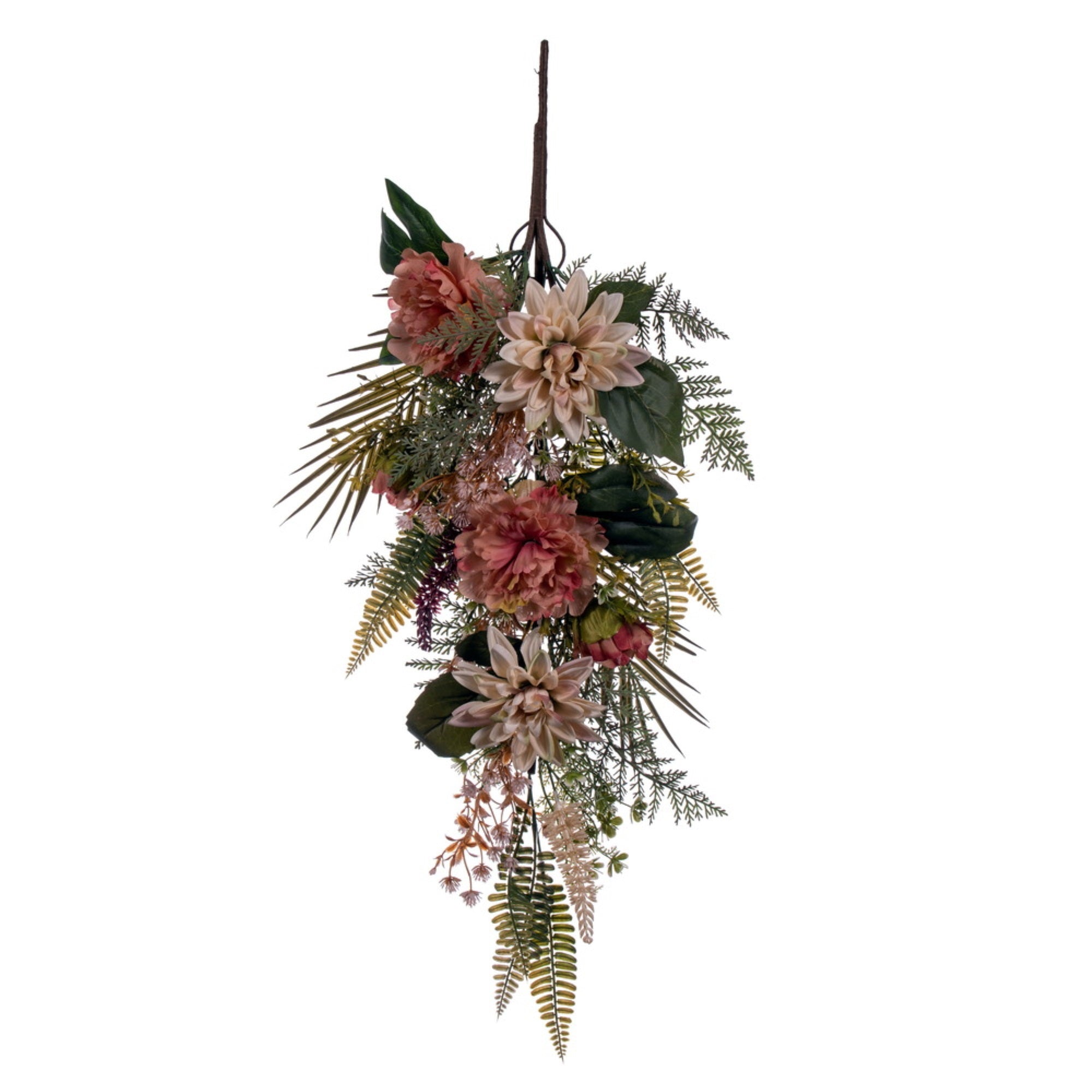 Vickerman 31” Coral Artificial Peony Dahlia Swag 2 per bag.