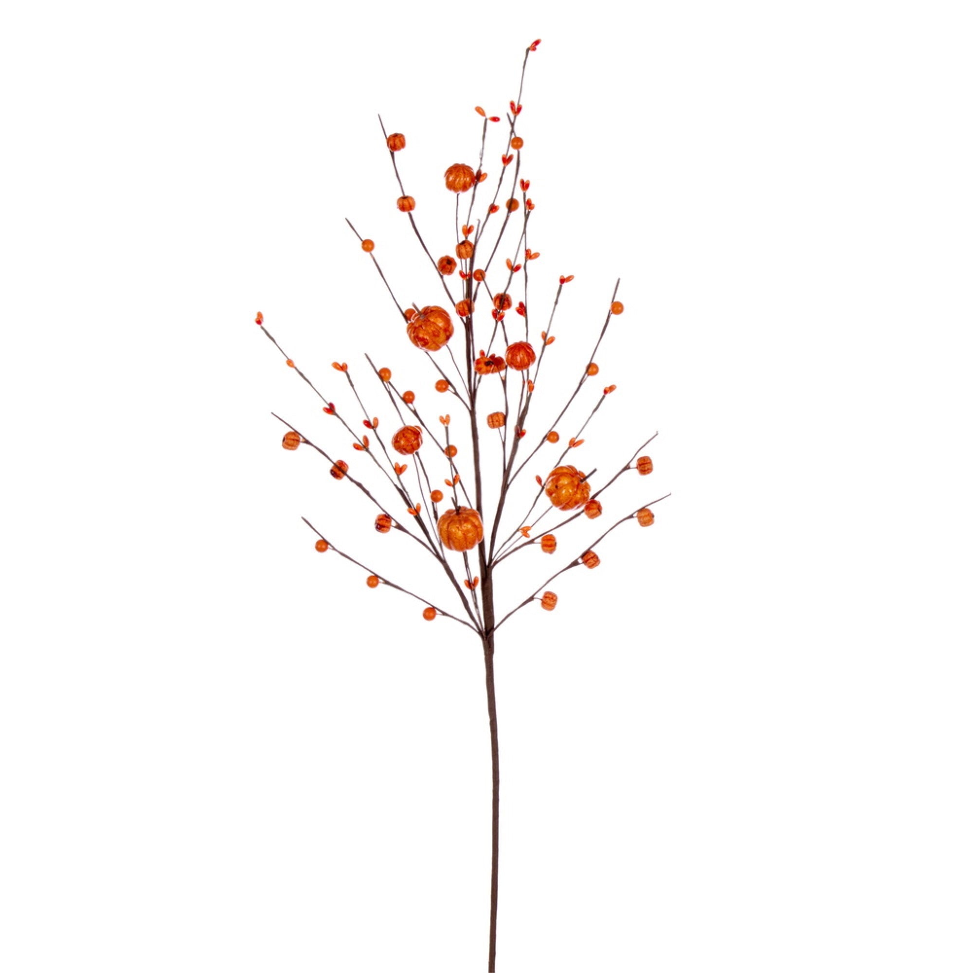 Vickerman 32” Orange Artificial Pumpkin Berry Spray, 3 per bag.