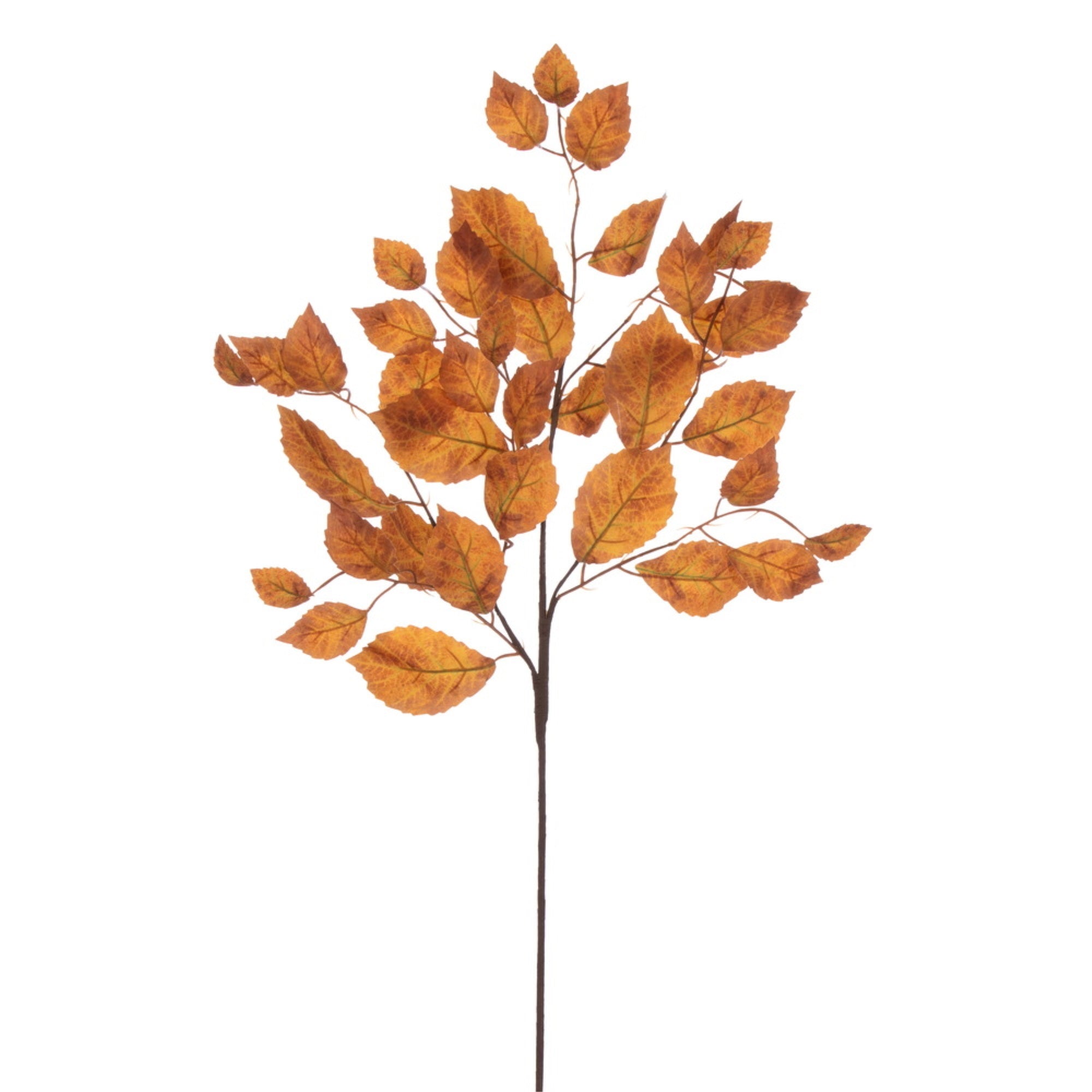 Vickerman 32” Orange Artificial Leaf Spray 3 per bag.