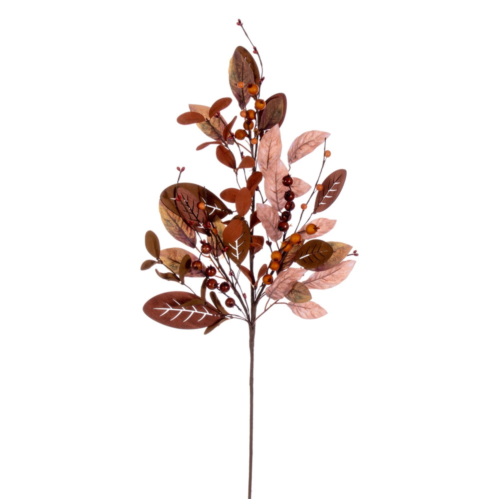 Vickerman 32” Green Brown Artificial Leaf Spray 2 per bag.