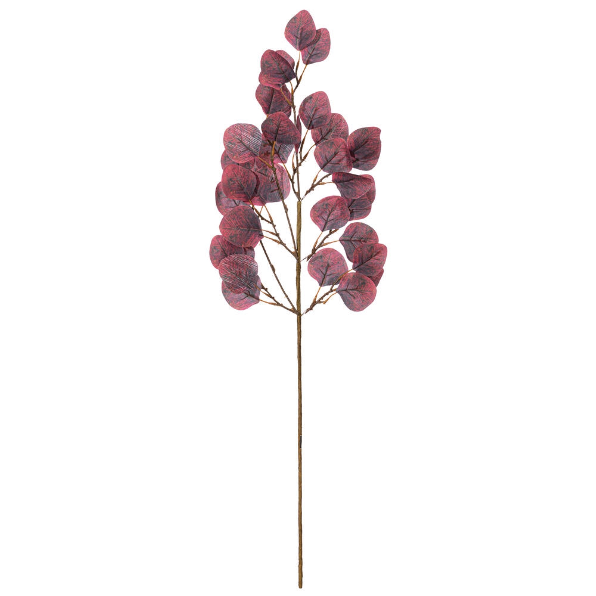 Vickerman 32” Burgundy Artificial Silver Dollar Eucalyptus Leaf Spray 3 per bag.