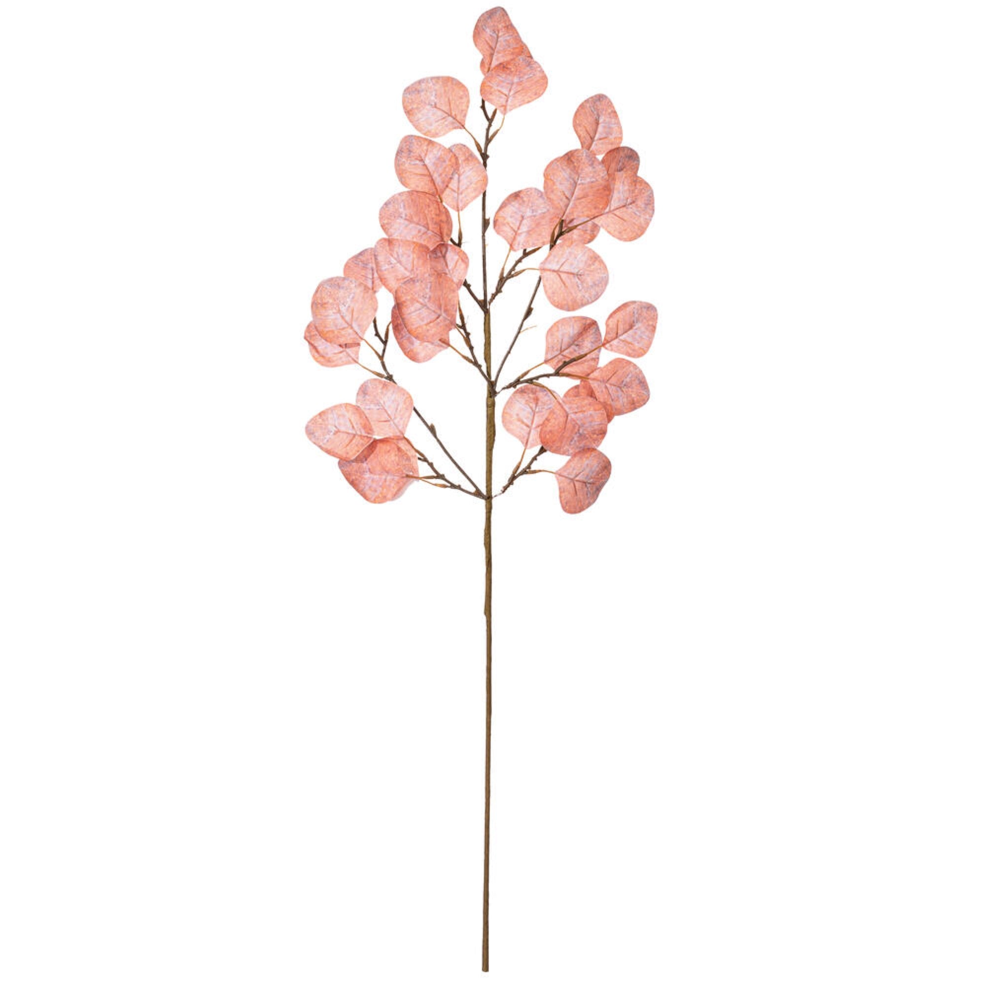 Vickerman 32” Peach Artificial Silver Dollar Eucalyptus Leaf Spray 3 per bag.