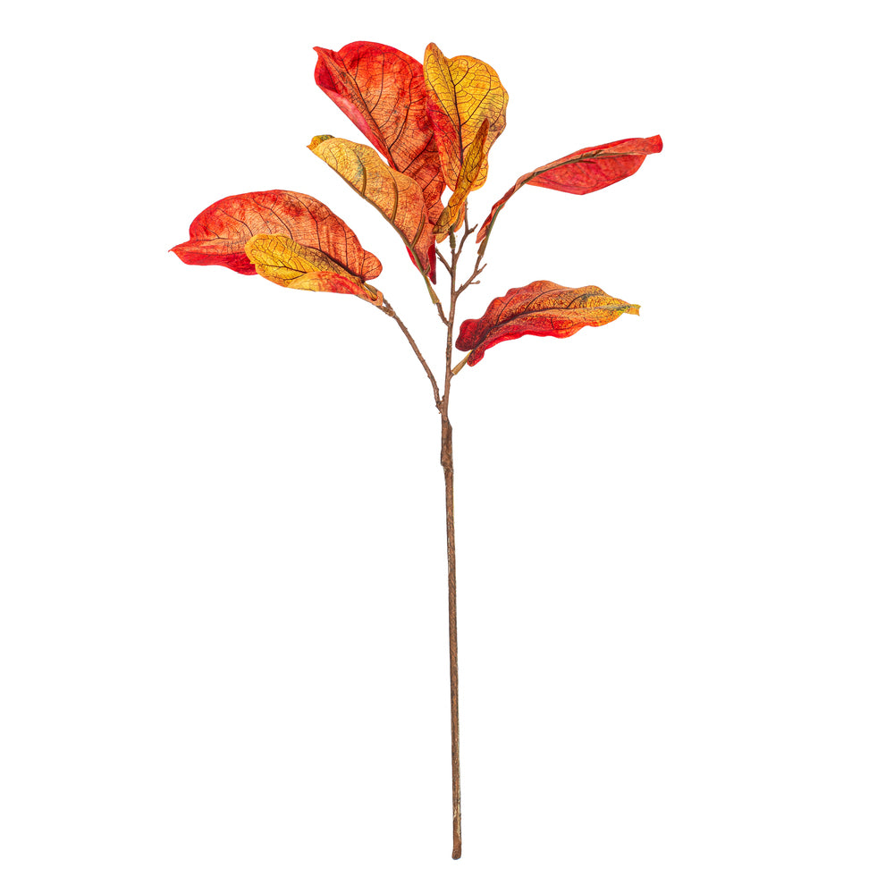 31” Orange Fiddle Leaf Spray 3/Bag