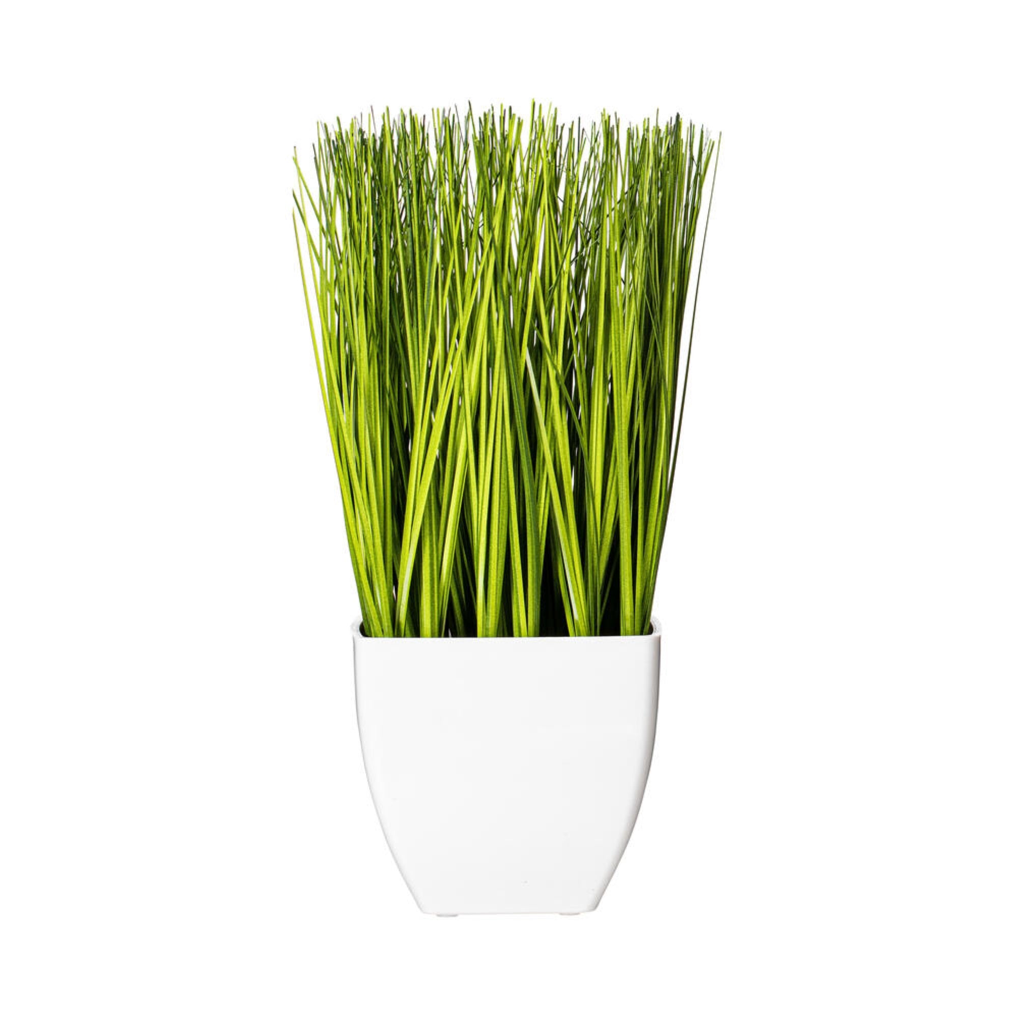 Vickerman 11.5” Artificial Green Potted Grass.