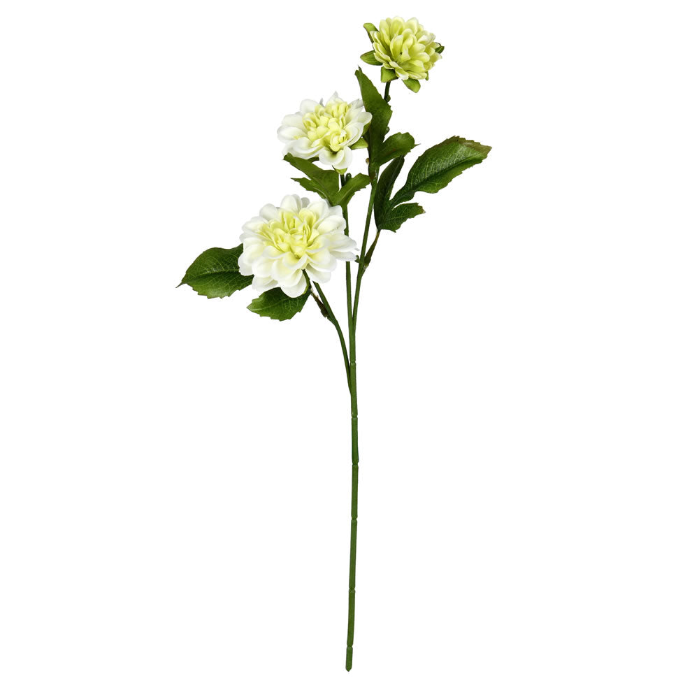 Vickerman 17” Cream Dahlia Spray 6/Pk - FV190641