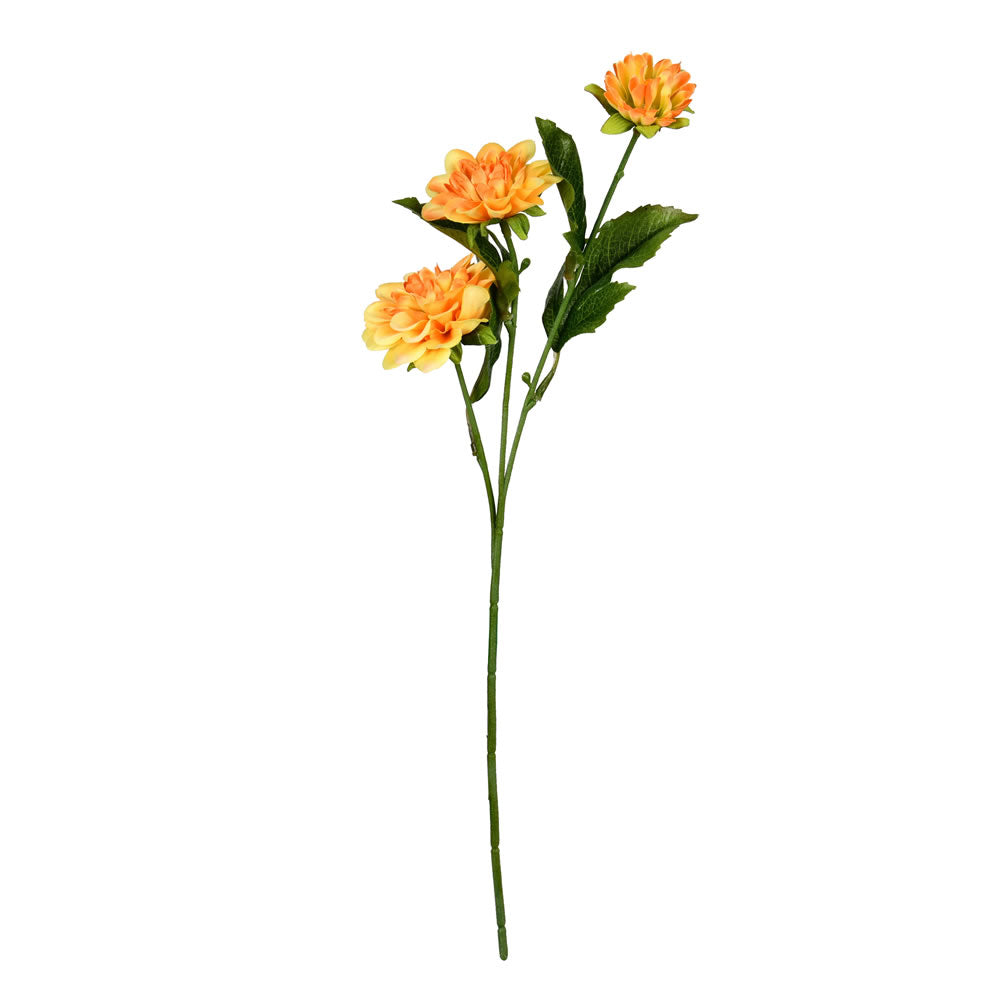 Vickerman 17” Yellow Dahlia Spray 6/Pk - FV190642