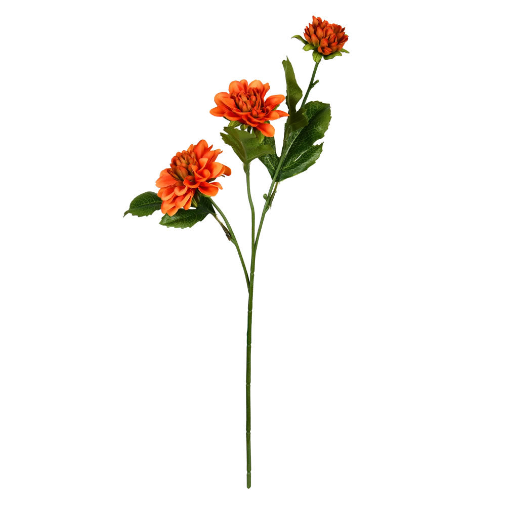 Vickerman 17” Orange Dahlia Spray 6/Pk - FV190644