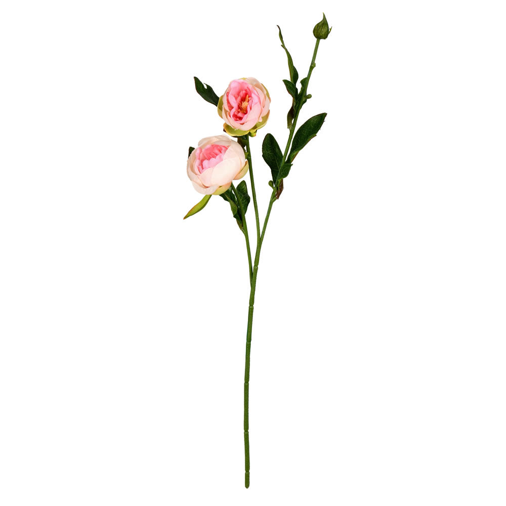 Vickerman 16” Pink Peony Spray 6/Pk - FV190753